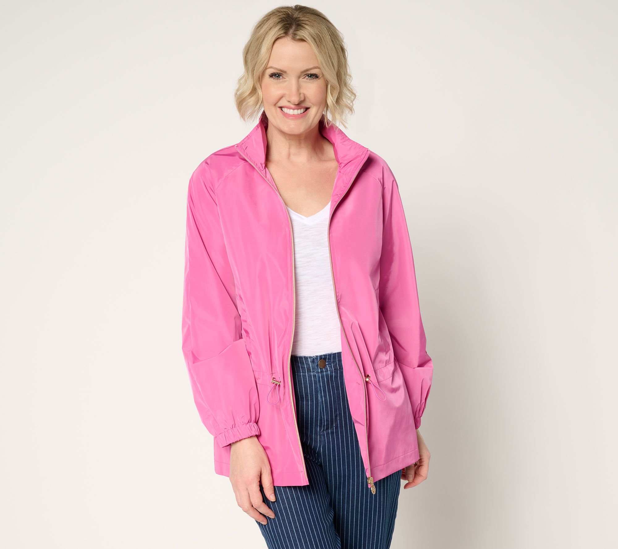 "As Is" Belle Body by Kim Gravel Raindrop Rebel Gold Zip Jacket