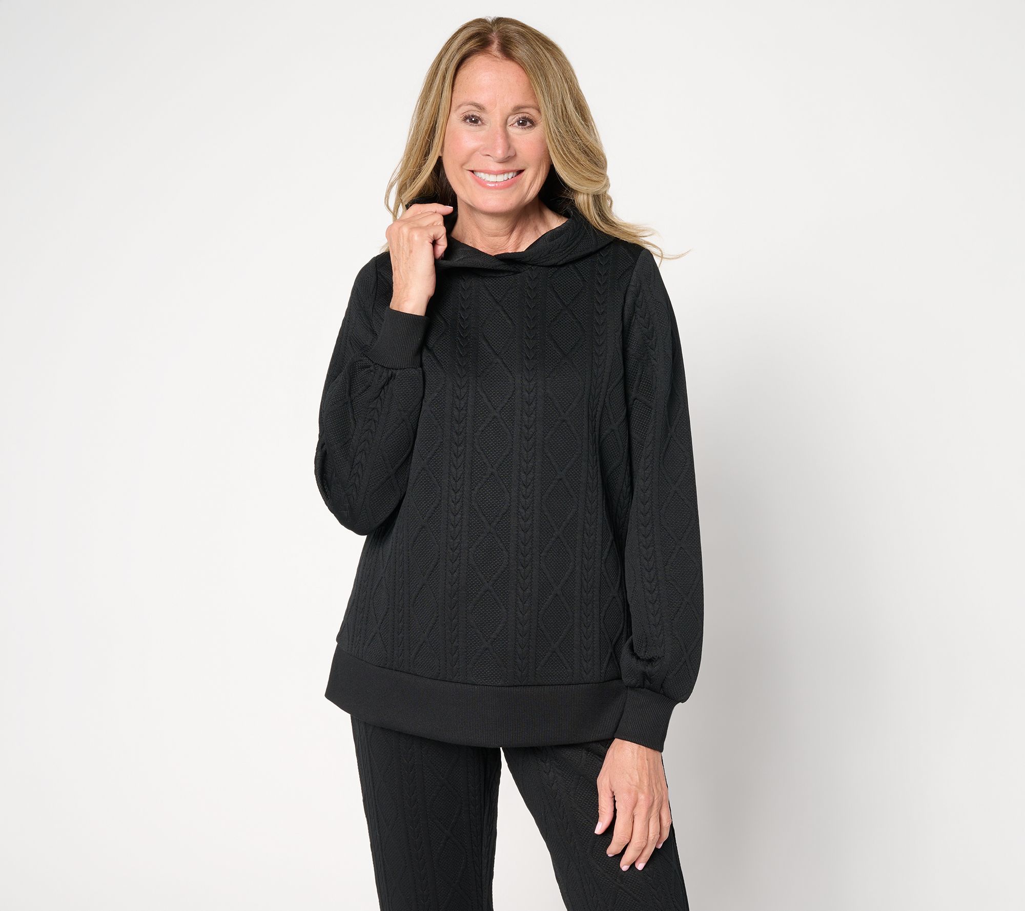 Belle by Kim Gravel Cable Chic Hoodie