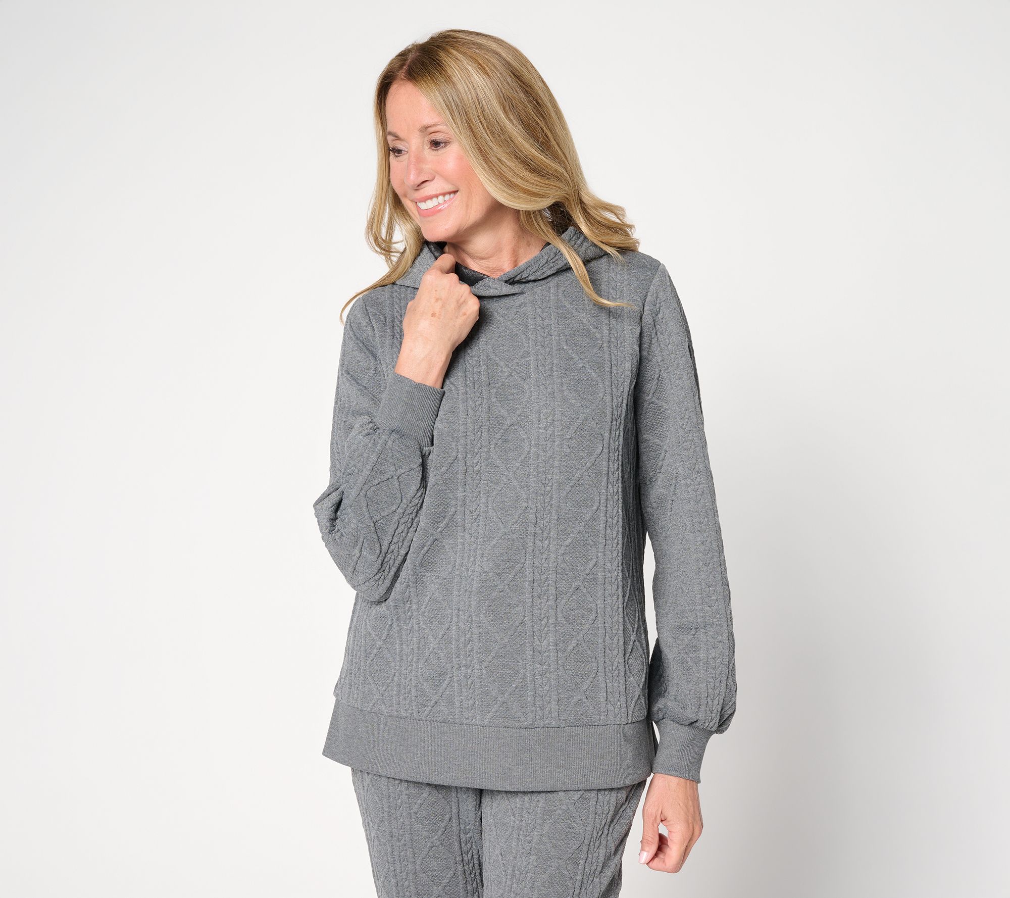 Belle by Kim Gravel Cable Chic Hoodie