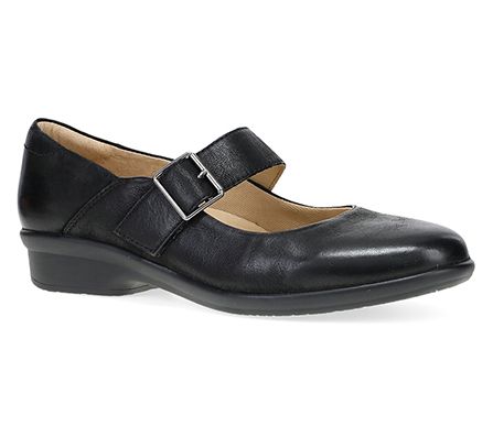 Dansko Collette Black Burnished Nubuck LeatherMary Jane