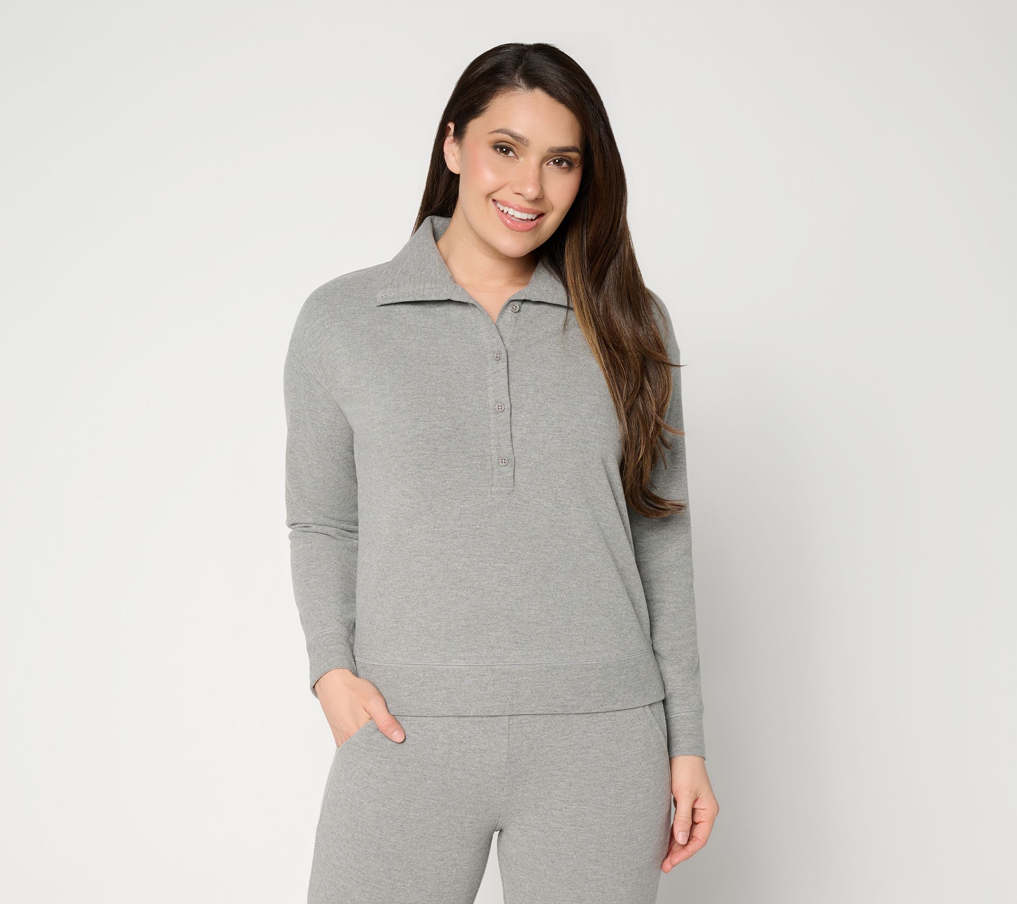 Barefoot Dreams Ultra Soft Fleece Henley Pullover