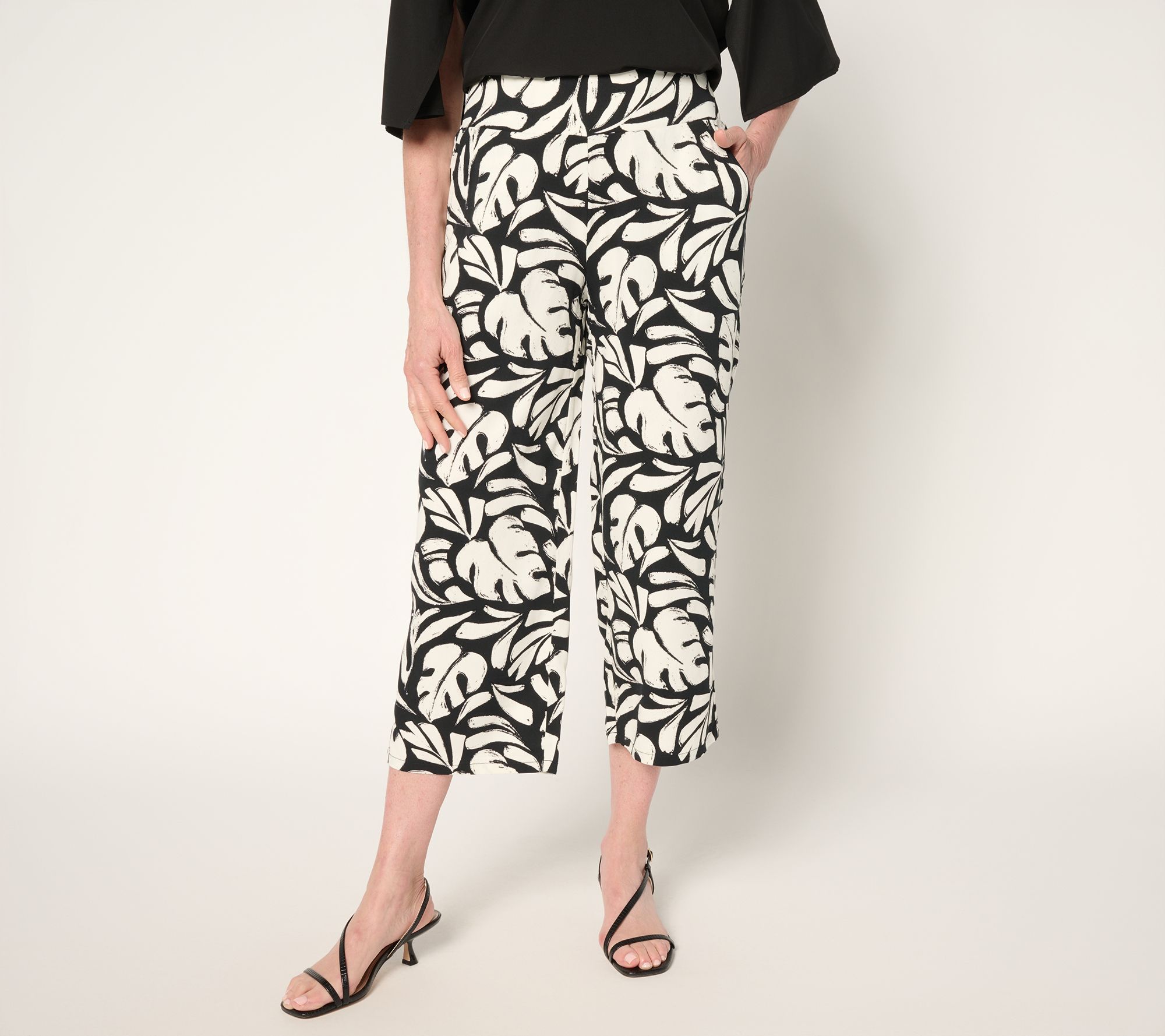 "As Is" Brandis Dress Out Loud Tall Printed Cropped Pants with Pockets