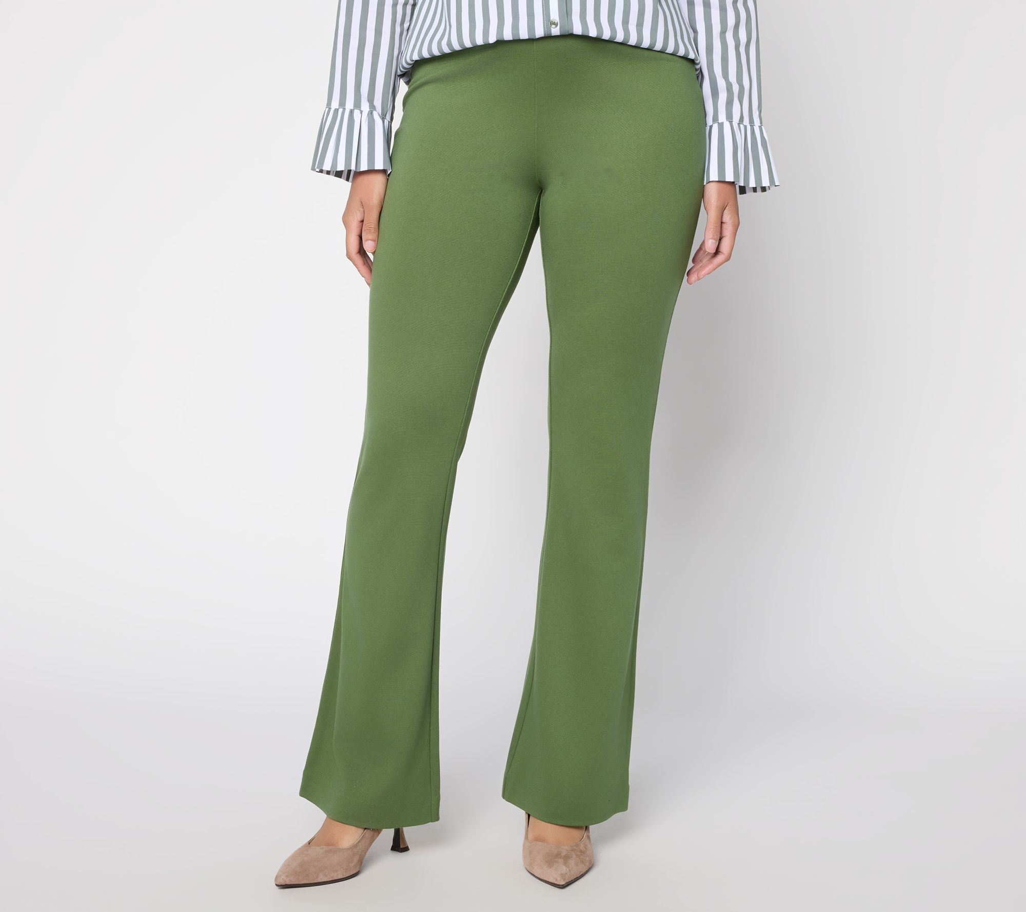 BEAUTIFUL by Lawrence Zarian Petite Silky Ponte Skinny Flare Pant