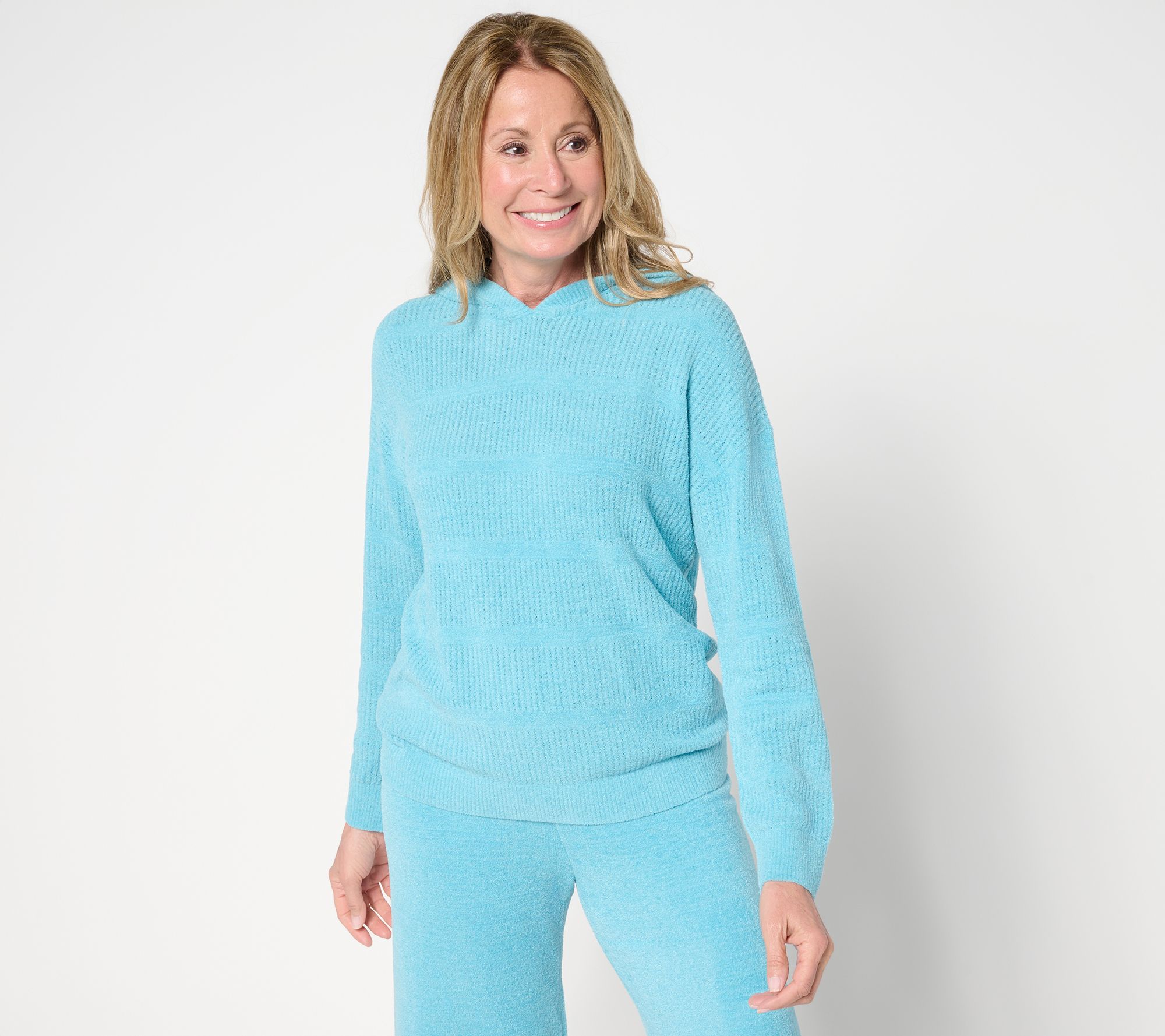 "As Is" Barefoot Dreams CozyChic Ultra Lite Striped Hoodie