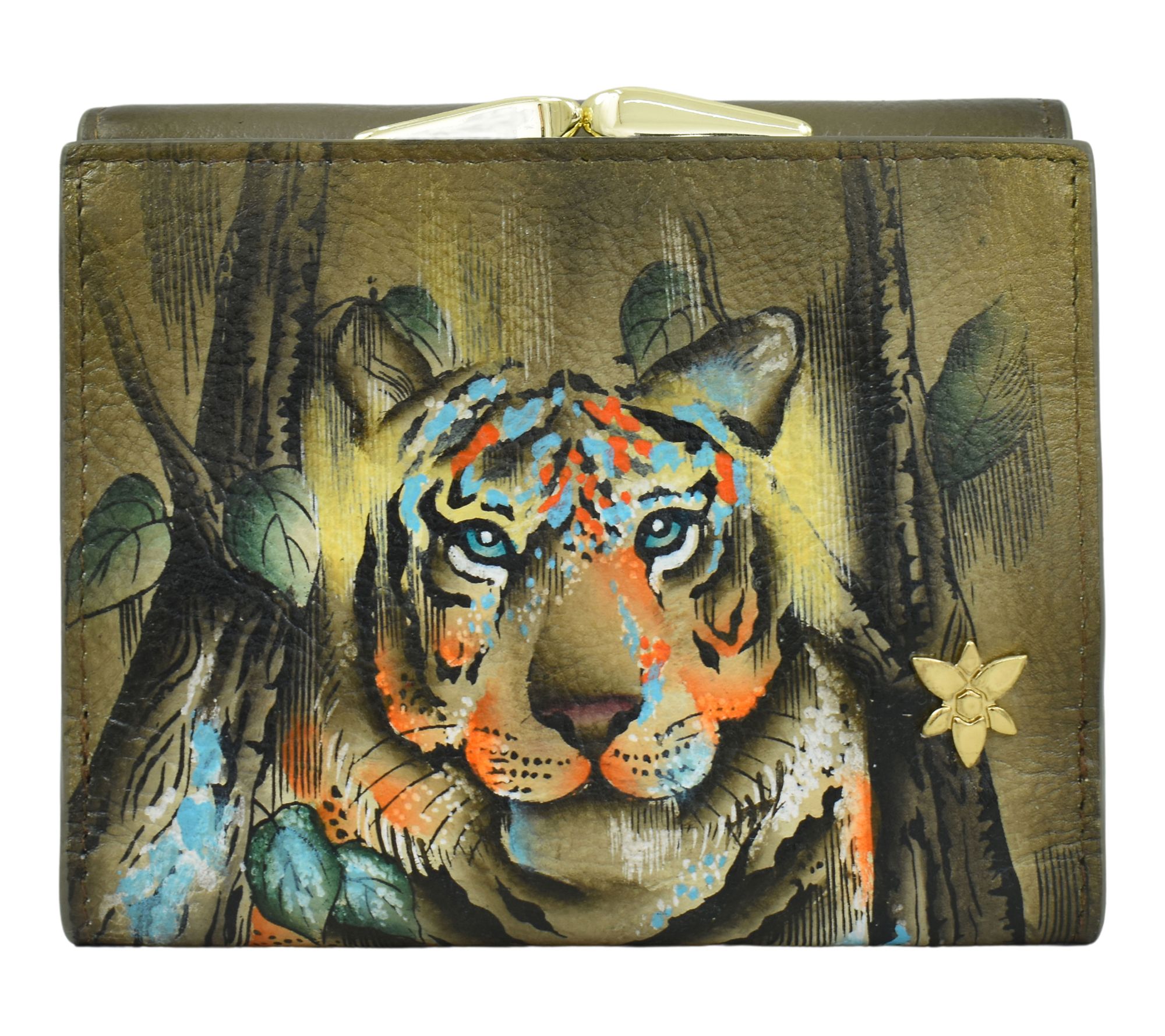 Anuschka Painted Leather Three-Fold RFIDWallet