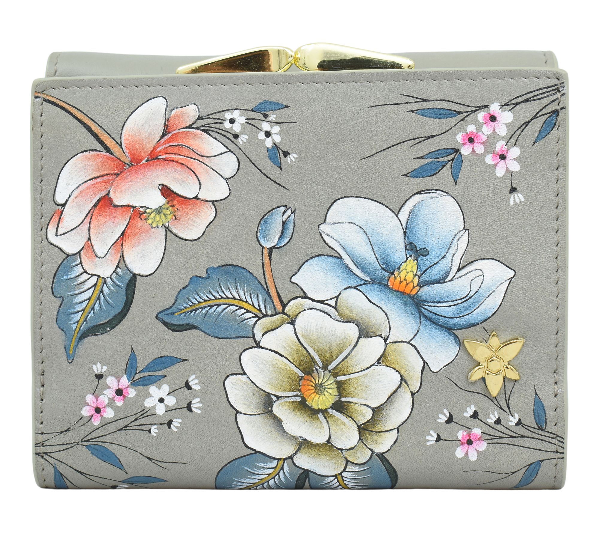 Anushcka Painted Leather Three-Fold RFID Wallet