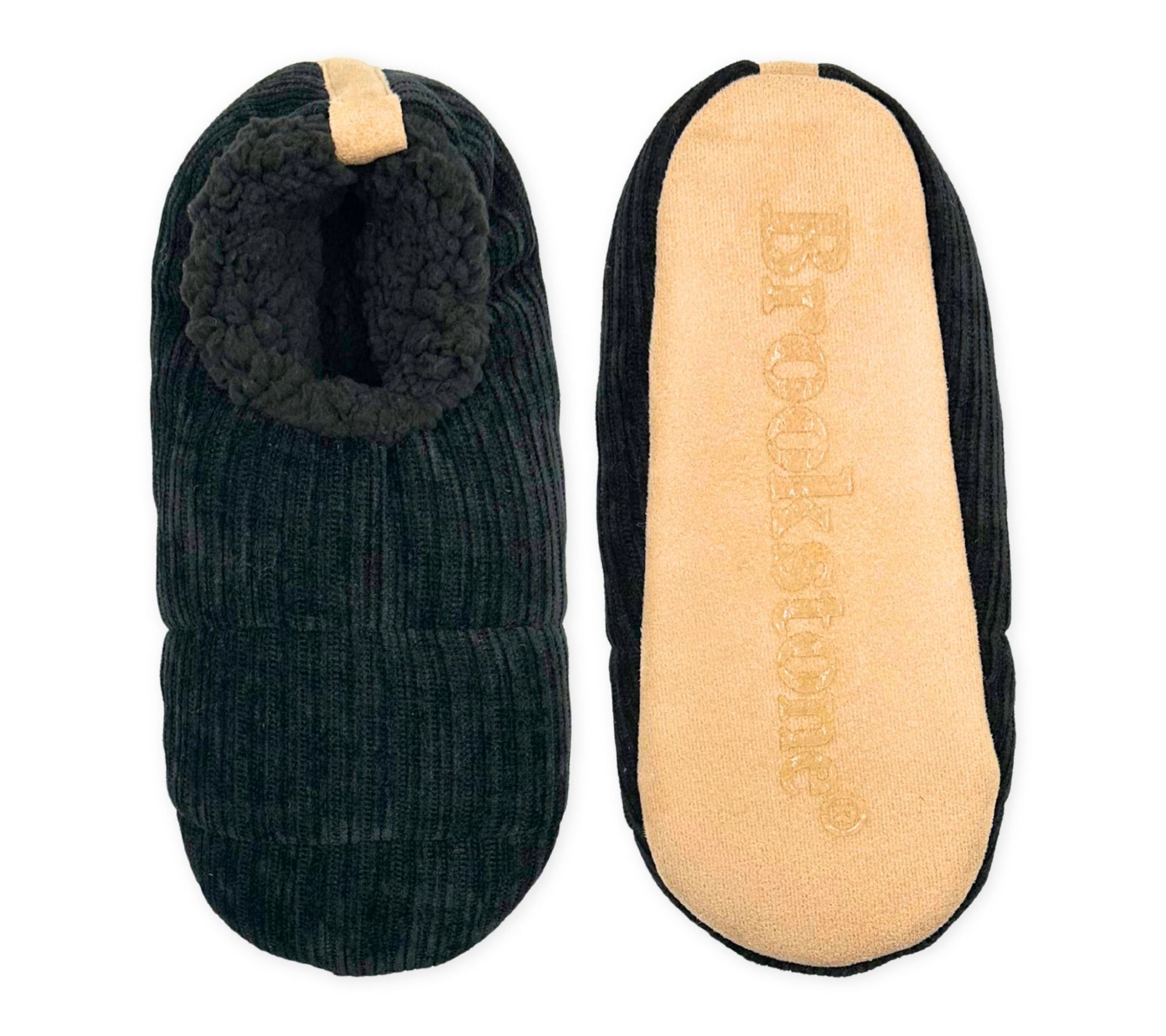 Brookstone Men's Slipper Socks with Non-Skid Soles