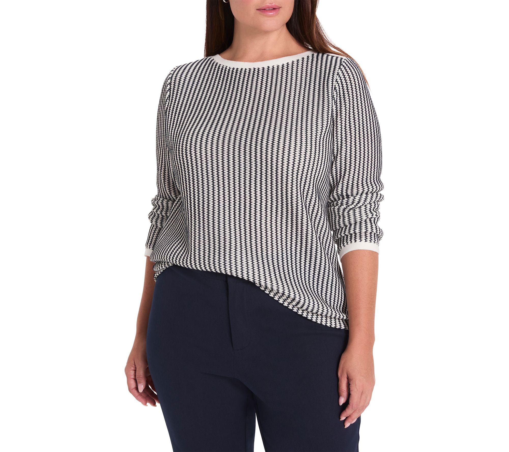 NIC+ZOE Zig Zag Knit Top