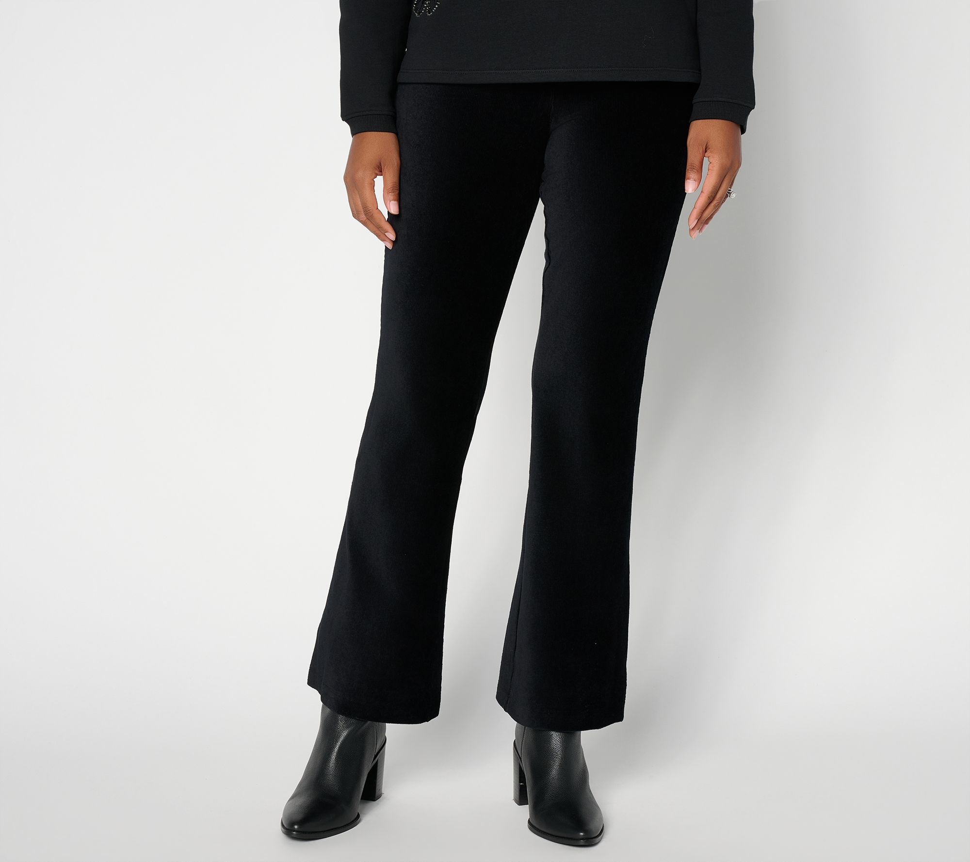 Susan Graver Regular Weekend Knit Corduroy Boot Cut Pant