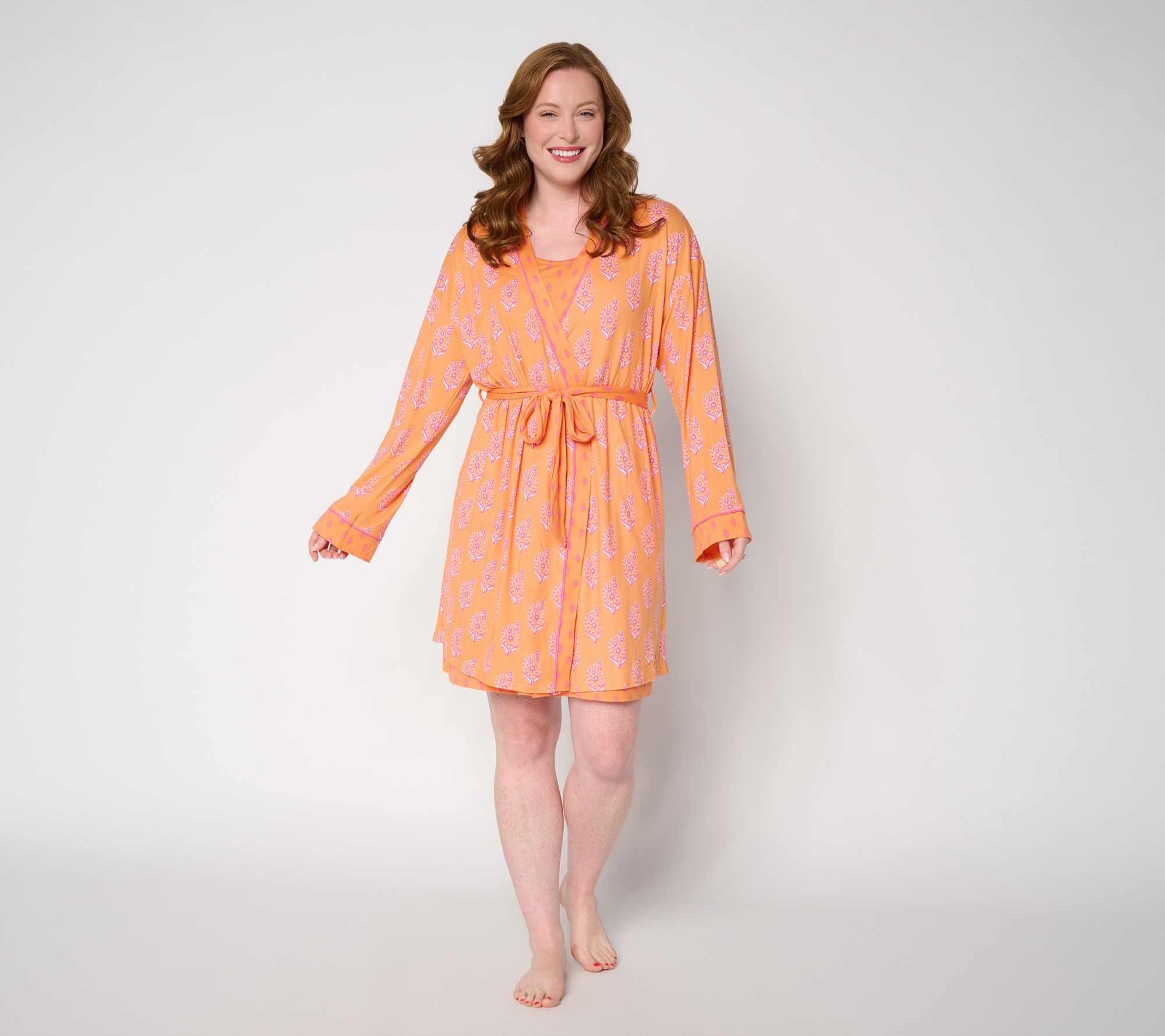 MUK LUKS Tank Chemise with Coordinated Robe