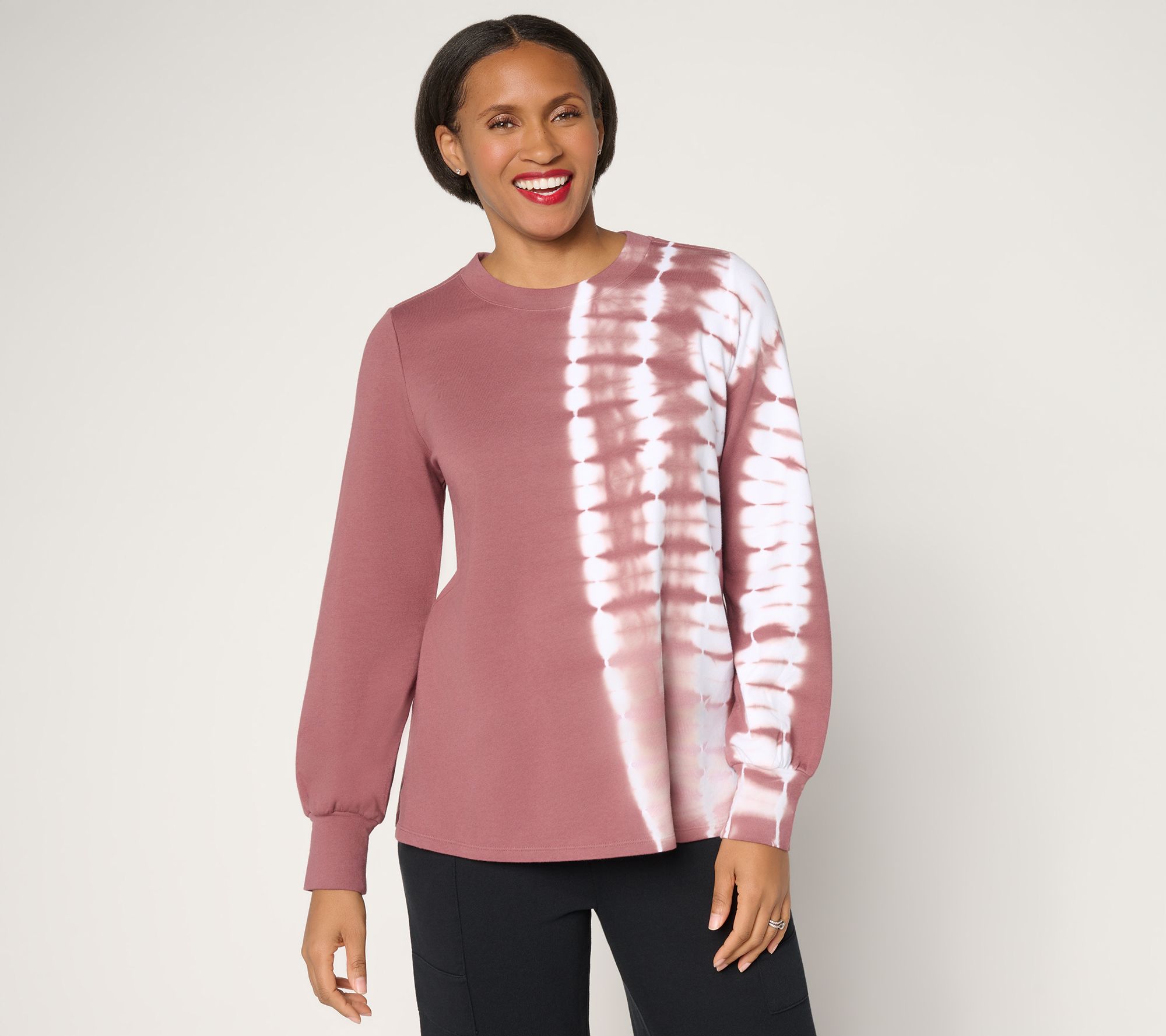 "As Is" AnyBody French Terry Tie Dye Sweatshirt