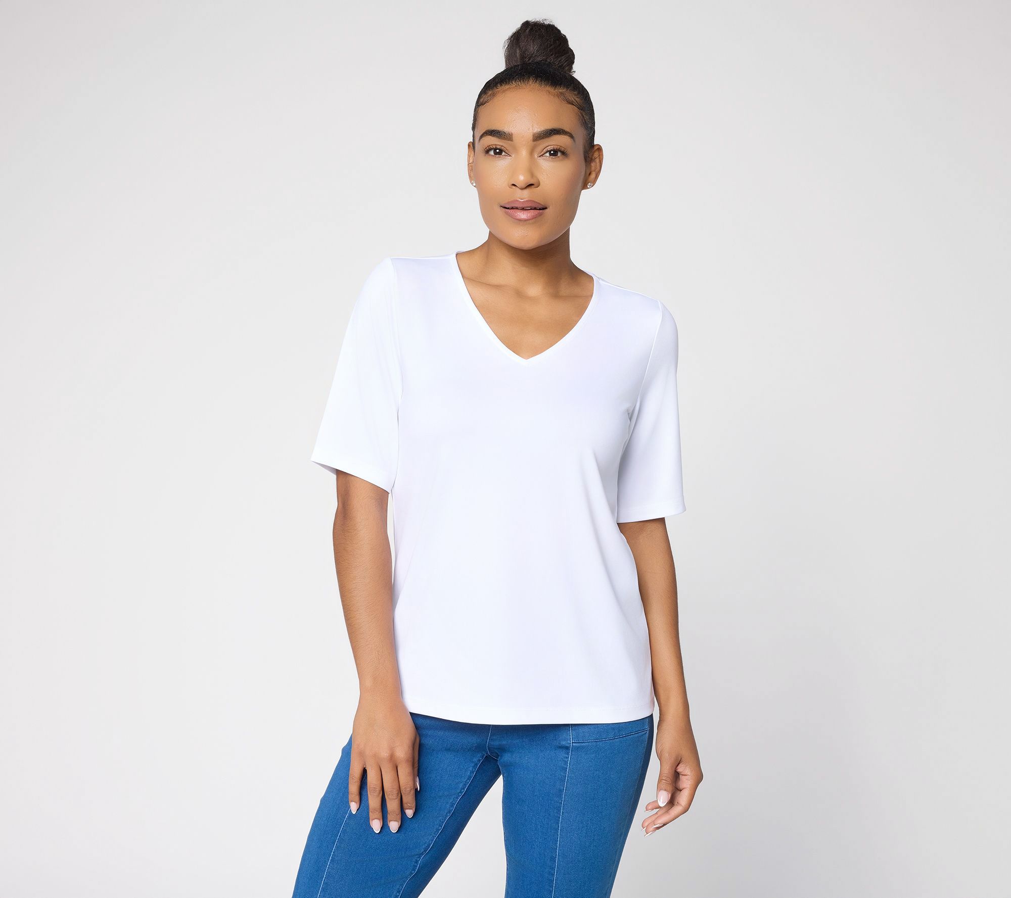 "As Is" Susan Graver Essentials Butterknit V-Neck Top