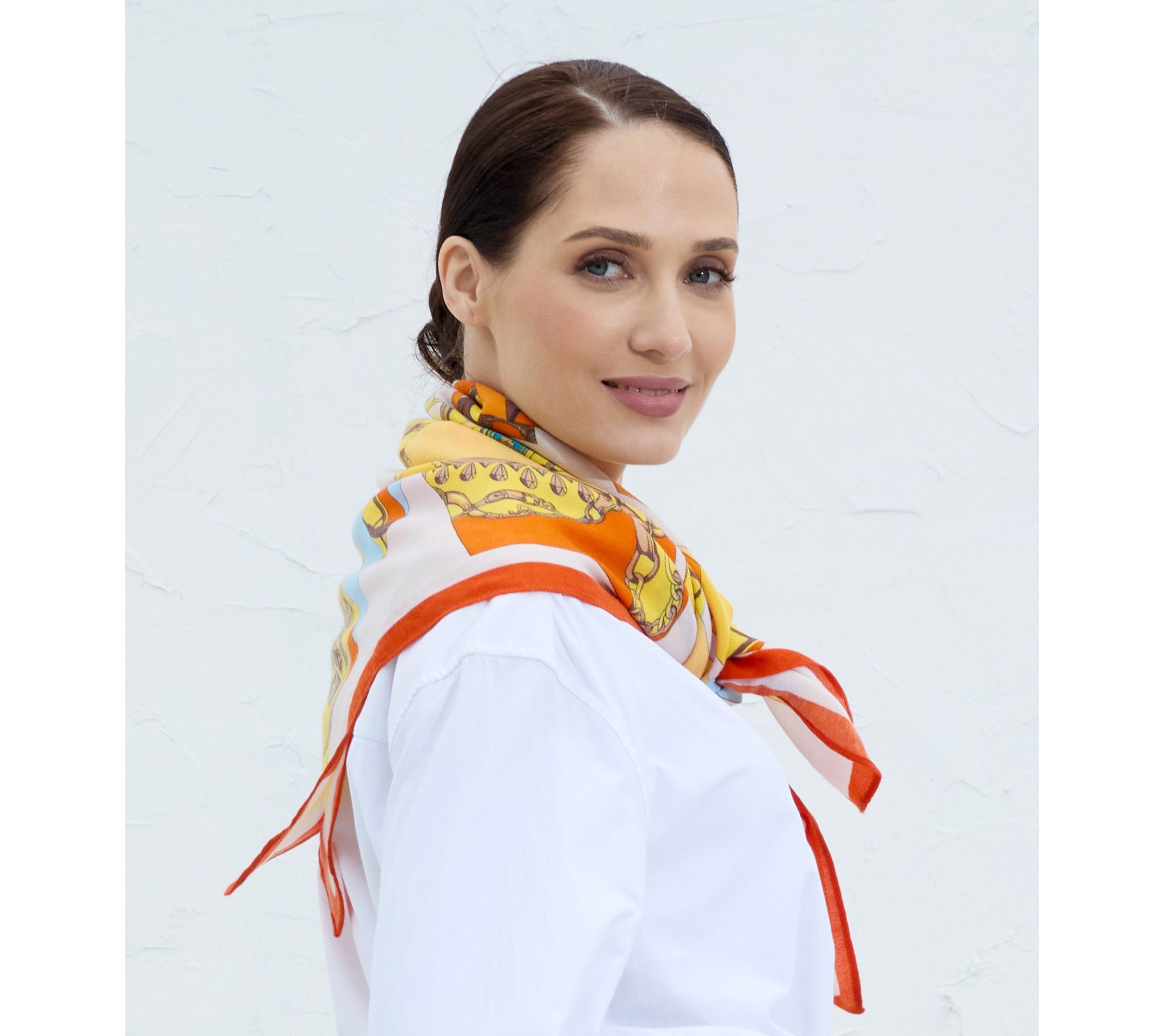 Youzey The Palermo Textured Square Neck Scarf 35" x 35"