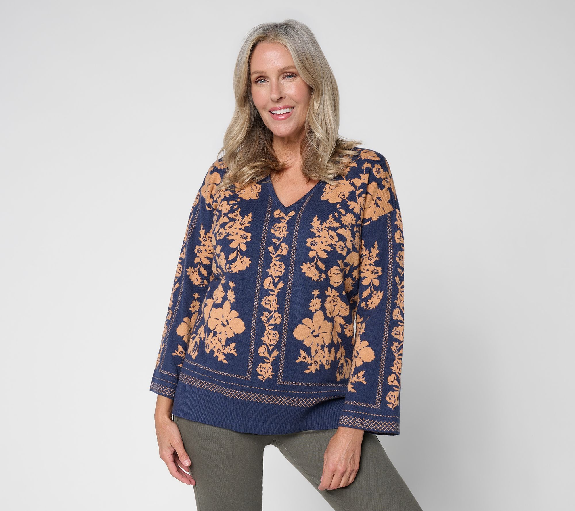 Ree by The Pioneer Woman Regular V-Neck Sweater