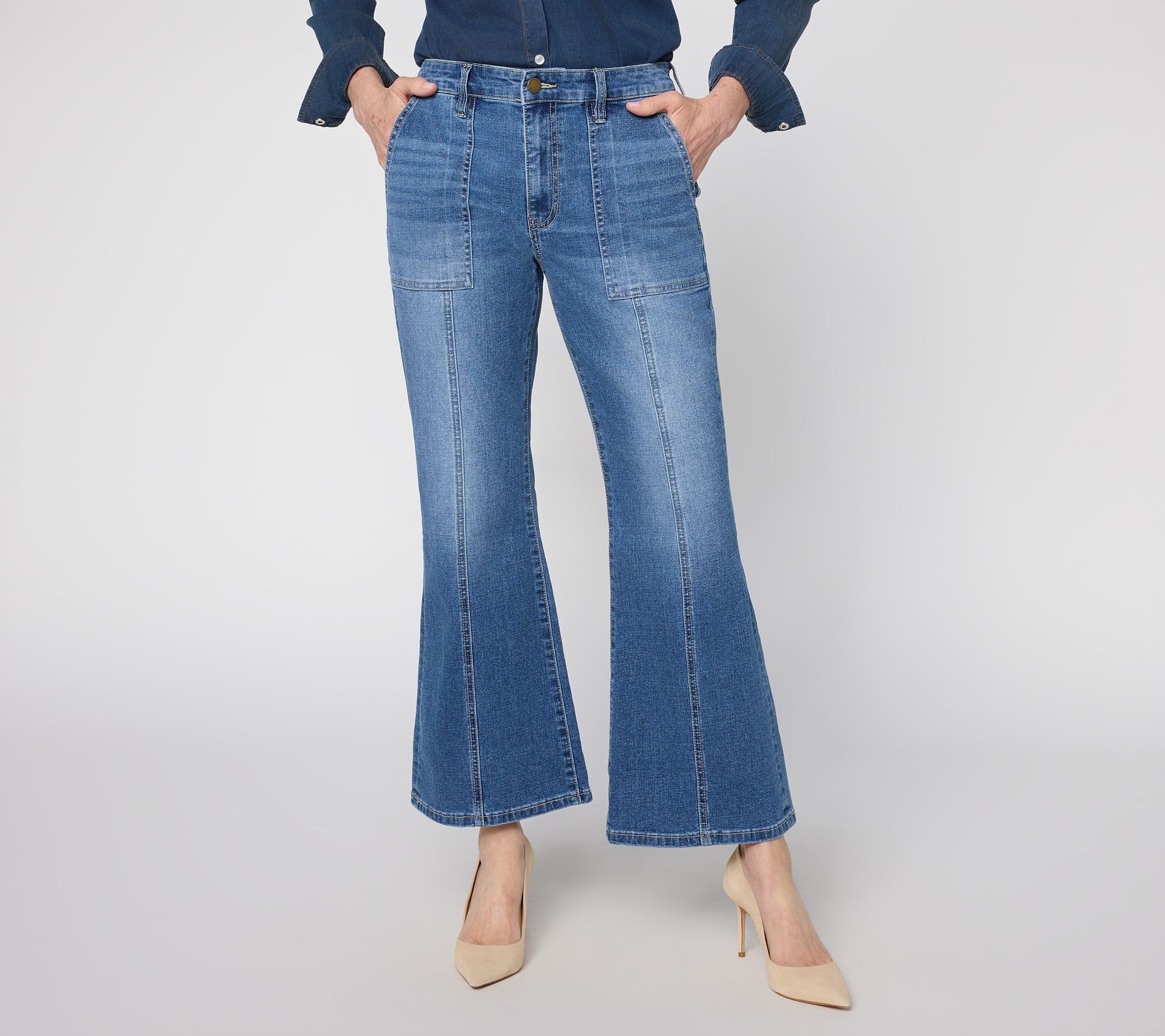 "As Is" Liverpool Los Angeles Crop Jeans w/Utility Detail-Jackson