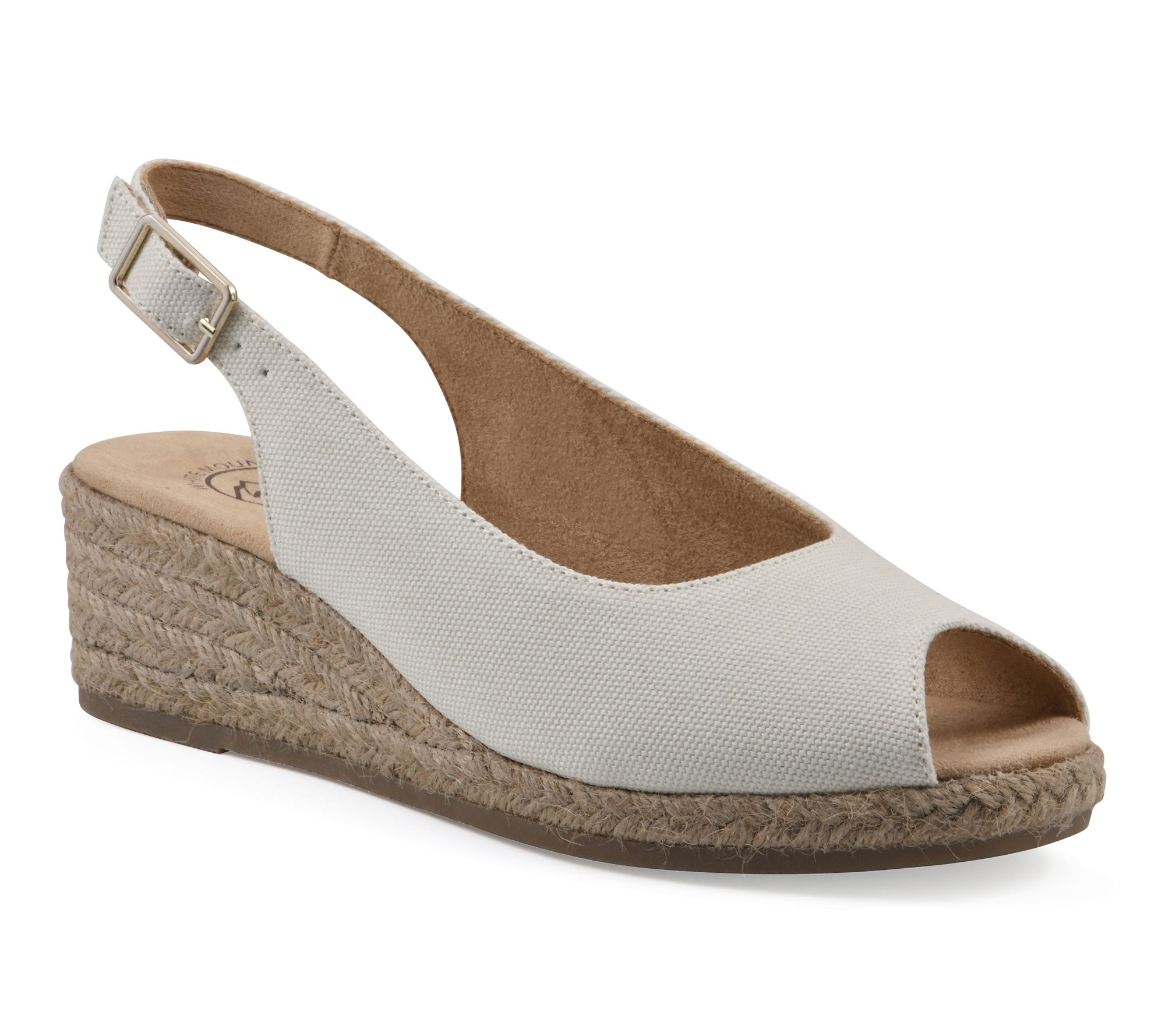  White Mountain Peep Toe Wedges -Maize