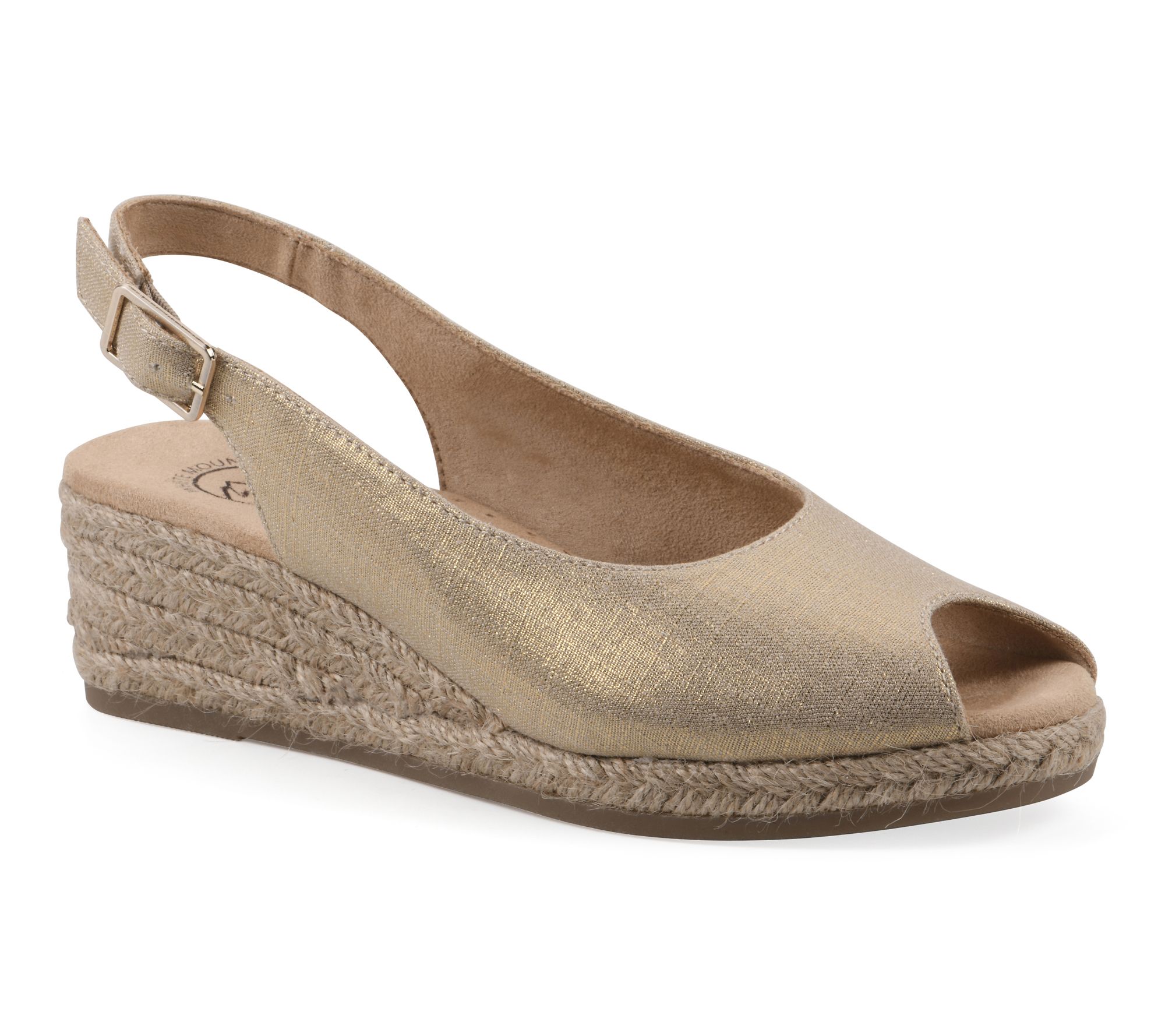 White Mountain Peep Toe Wedges -Maize