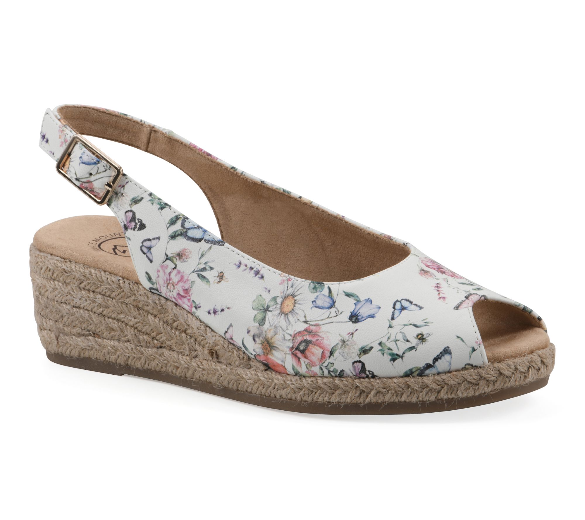 White Mountain Peep Toe Wedges -Maize