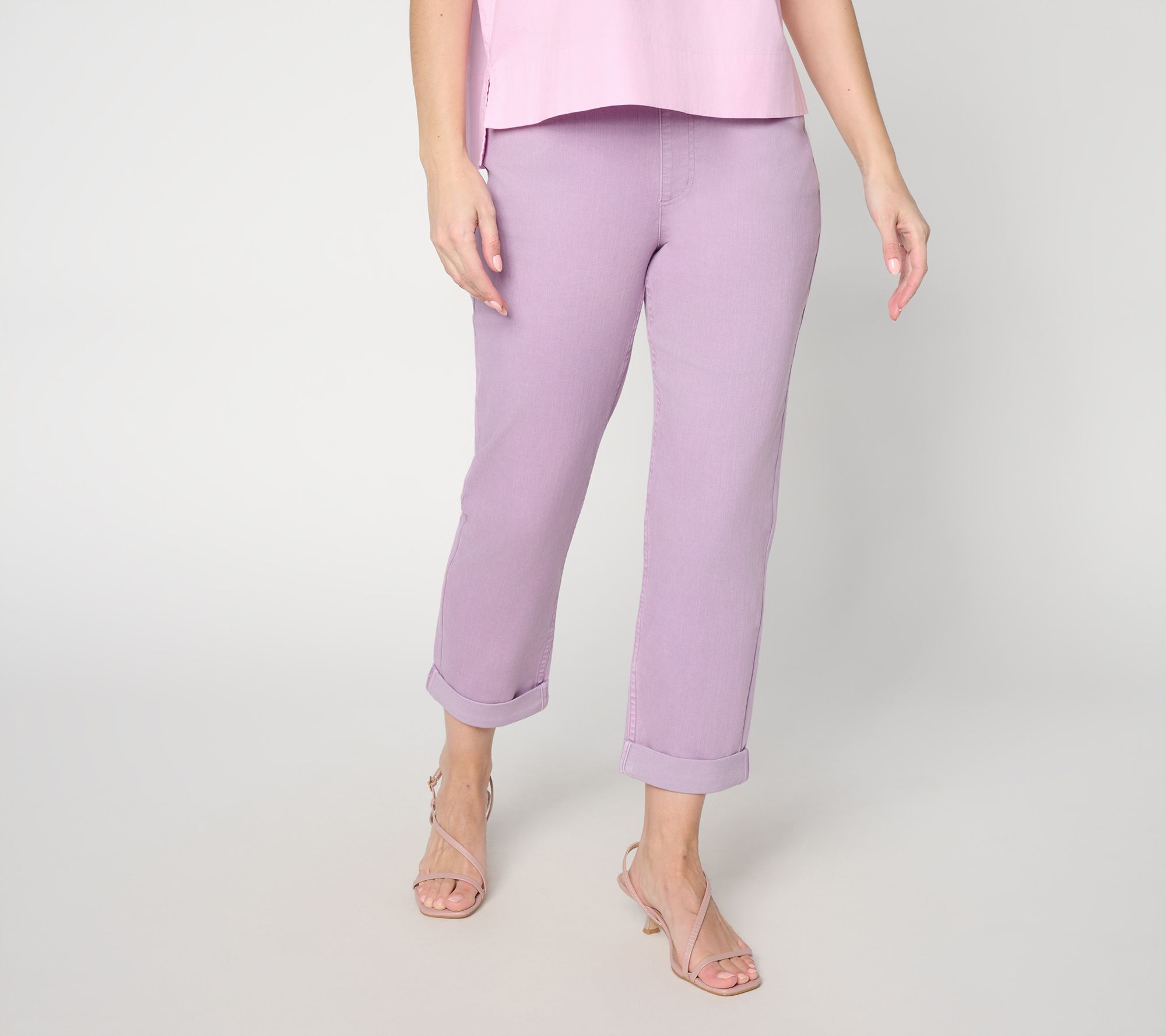 "As Is" LOGO by Lori Goldstein Tall PD Pull On Boyfriend Jeans