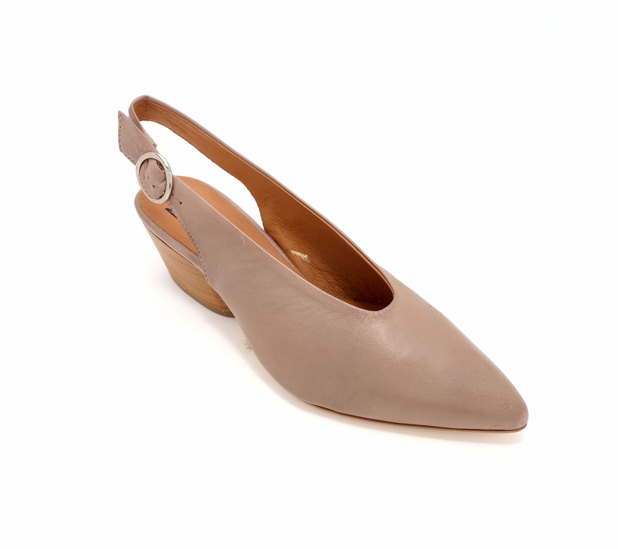 "As Is" Miz Mooz Leather Adjustable Slingback Pumps - Haven