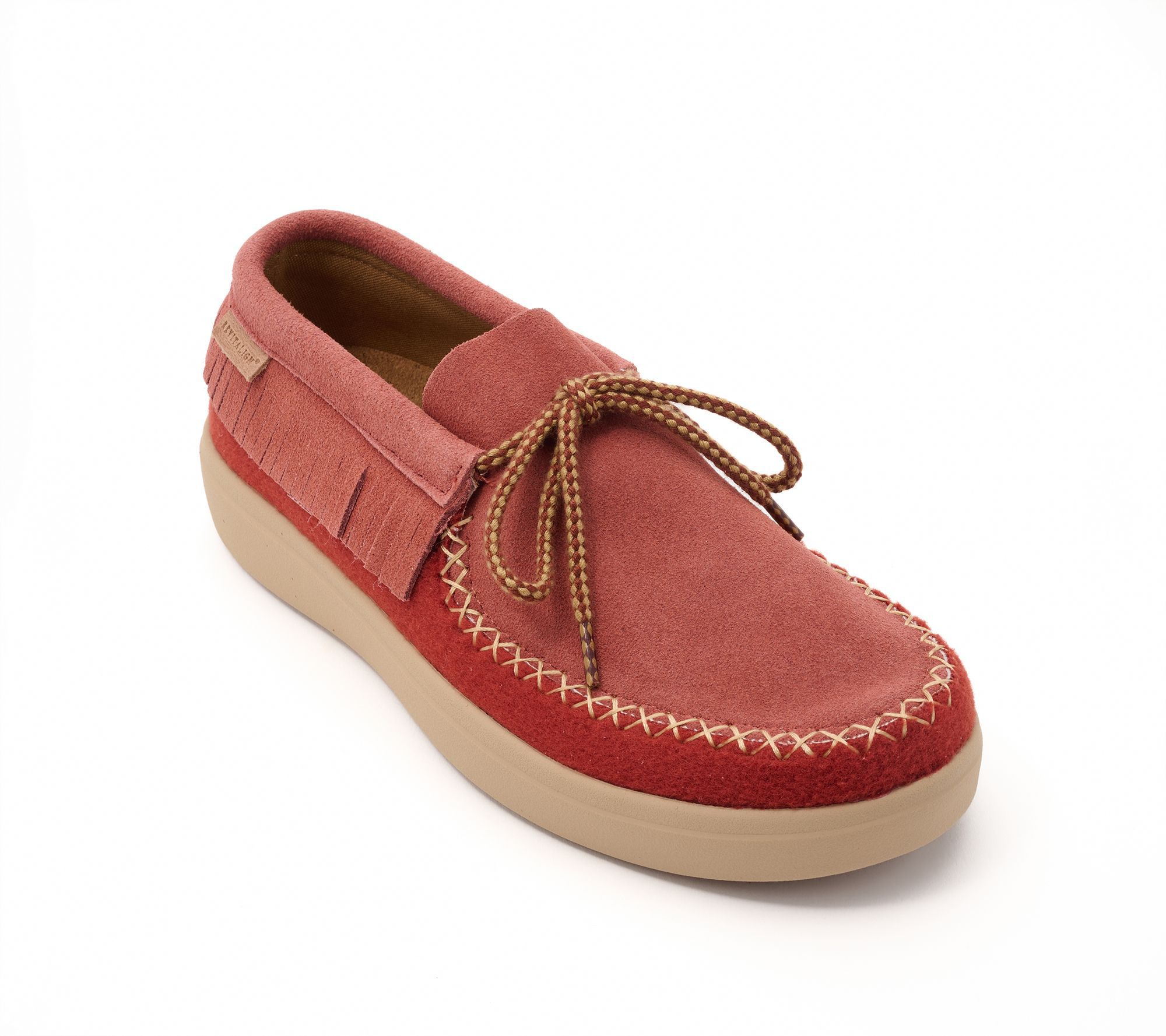 Revitalign Orthotic Suede Fringe Collar Wallaby -Montauk Fringe