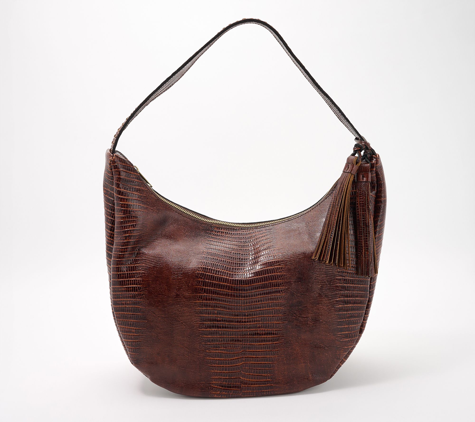 Patricia Nash Lizard Embossed Leather Katerine Hobo