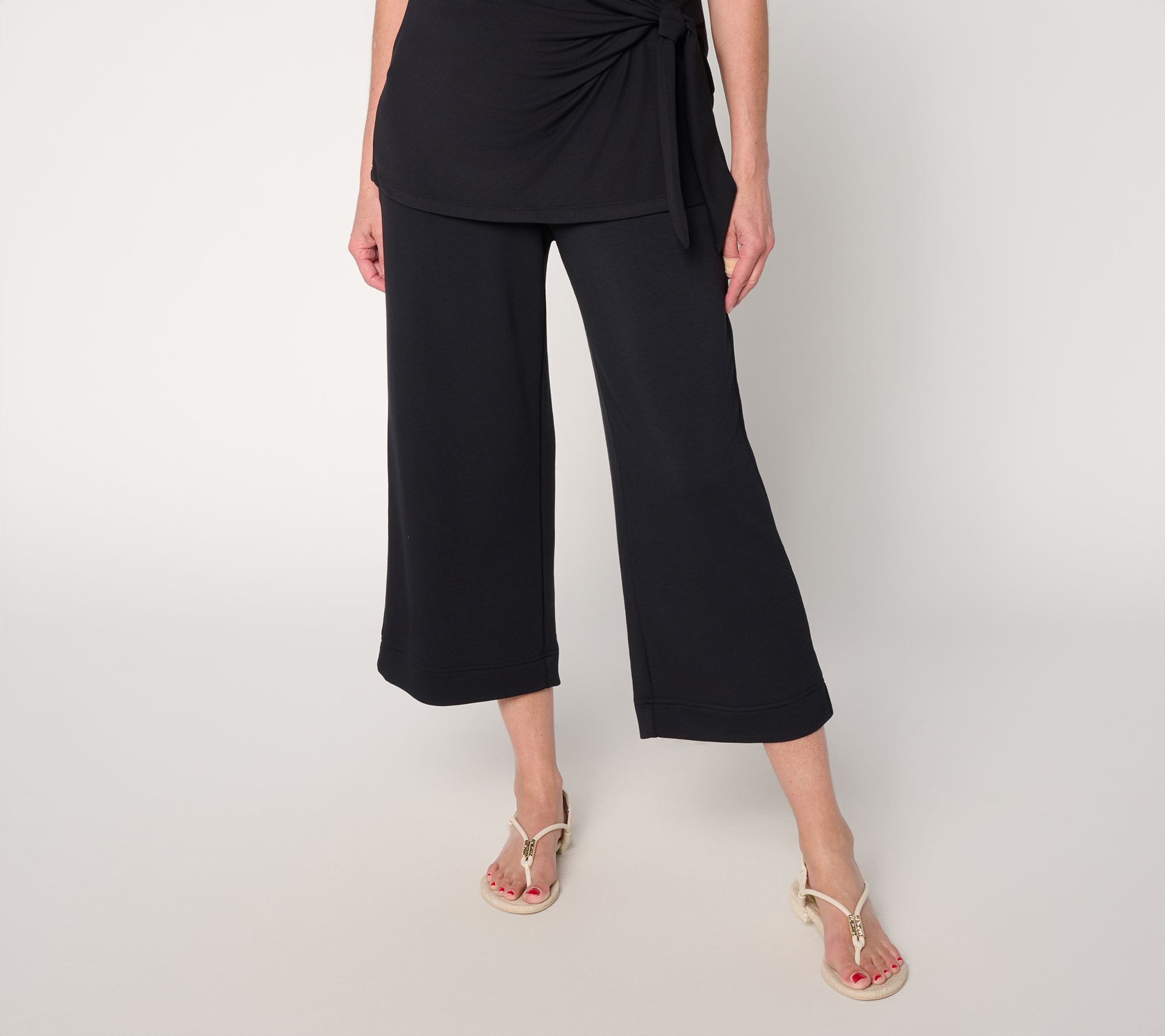"As Is" Brandis Dress Out Loud Acquitted Knit Regular Wide Leg Crop