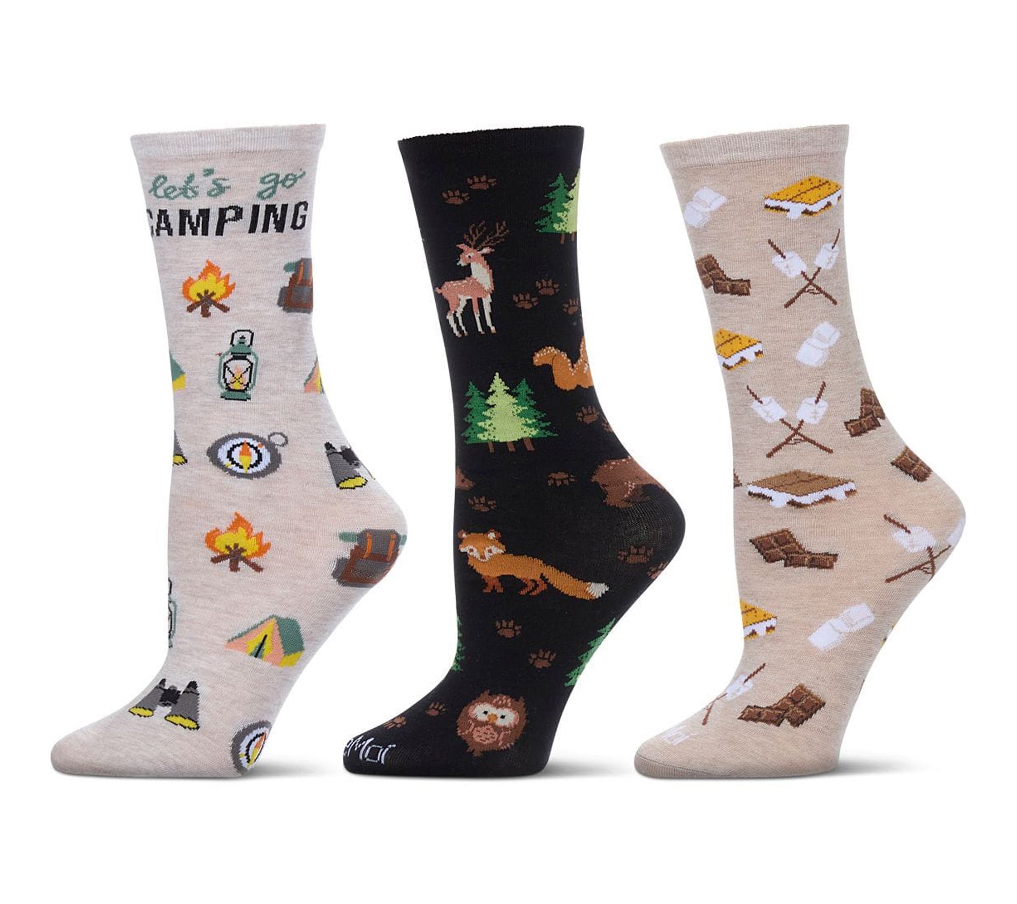 Lets Go Camping 3 Pack Sock Gift Set
