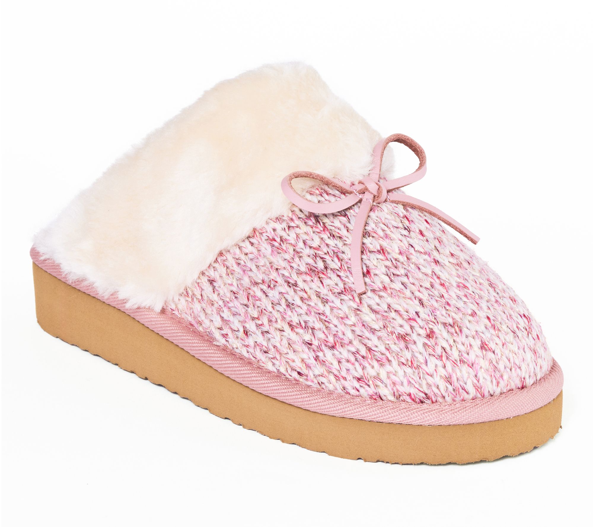 Minnetonka Women's Flurry Scuff Sparkle Knit Slippers