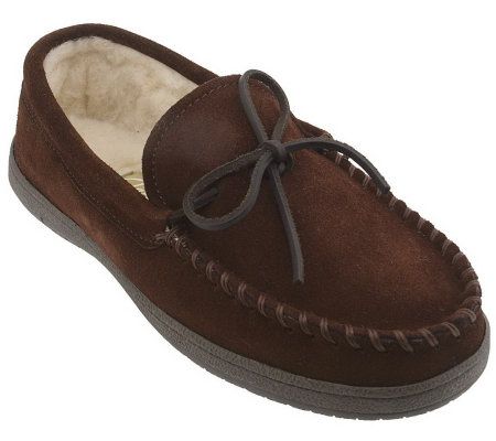 Clarks Men's Suede Slipper Moccasins - Page 1 — QVC.com