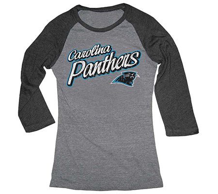 Long printed T-shirt - Dark grey/Carolina Panthers - Ladies