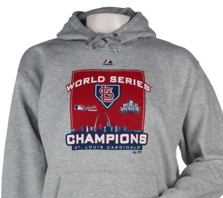 2011 World Series St Louis Cardinals Sweatshirt ~ SIze M ~ MLB Majestic ~  Hoodie