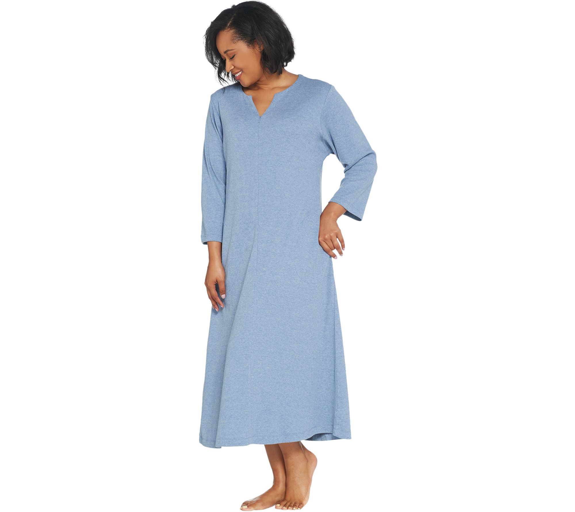 Stan Herman Cozy Brushed Interlock Zip Lounger - A310279