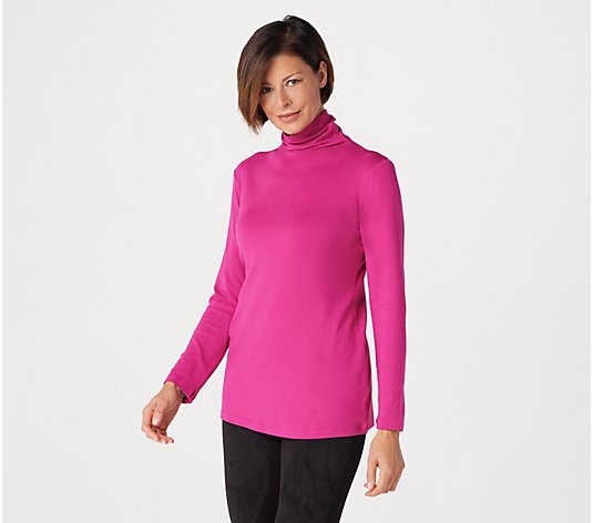 Attitudes by Renee Finespun Jersey Funnel Neck Knit Top