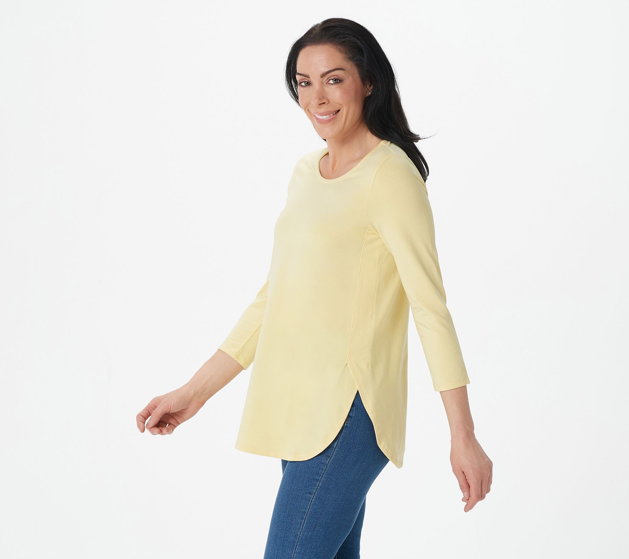 Susan Graver Weekend Essentials Regular Comfy Cotton Tunic