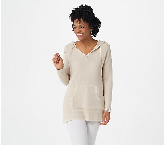 Belle by Kim Gravel Signature Hooded Textured Sweater