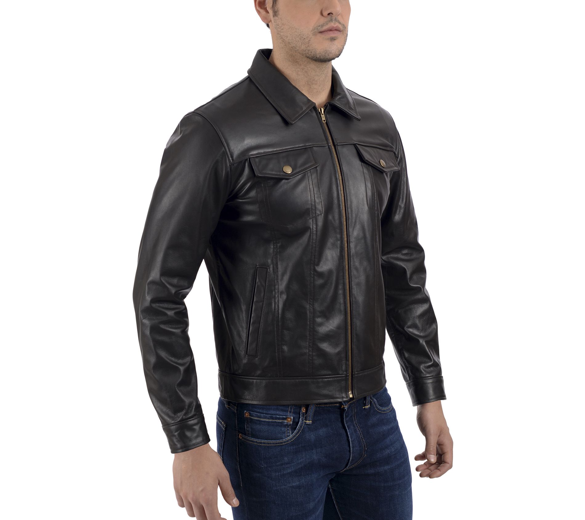 Frye Men's Leather Trucker Jacket - QVC.com