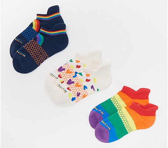 Bombas Set of 3 Rainbow Pride Ankle Socks
