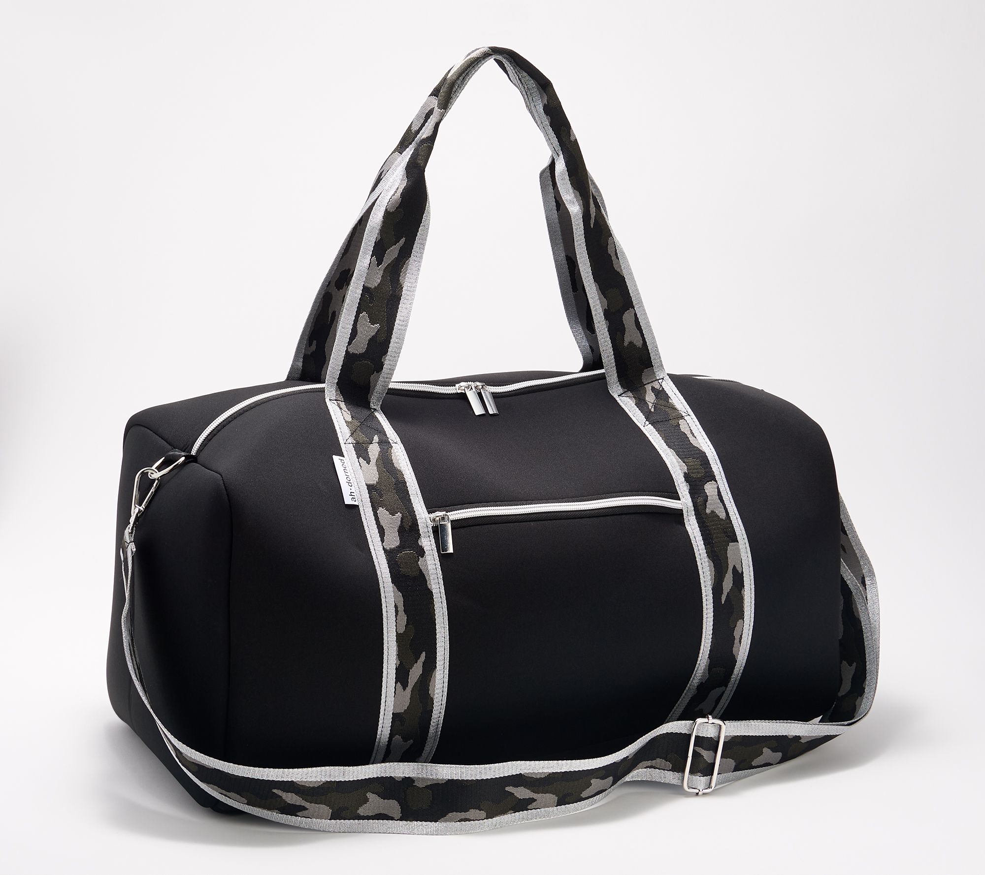 AHDORNED Printed Neoprene Duffel Bag w/ Trolley Sleeve