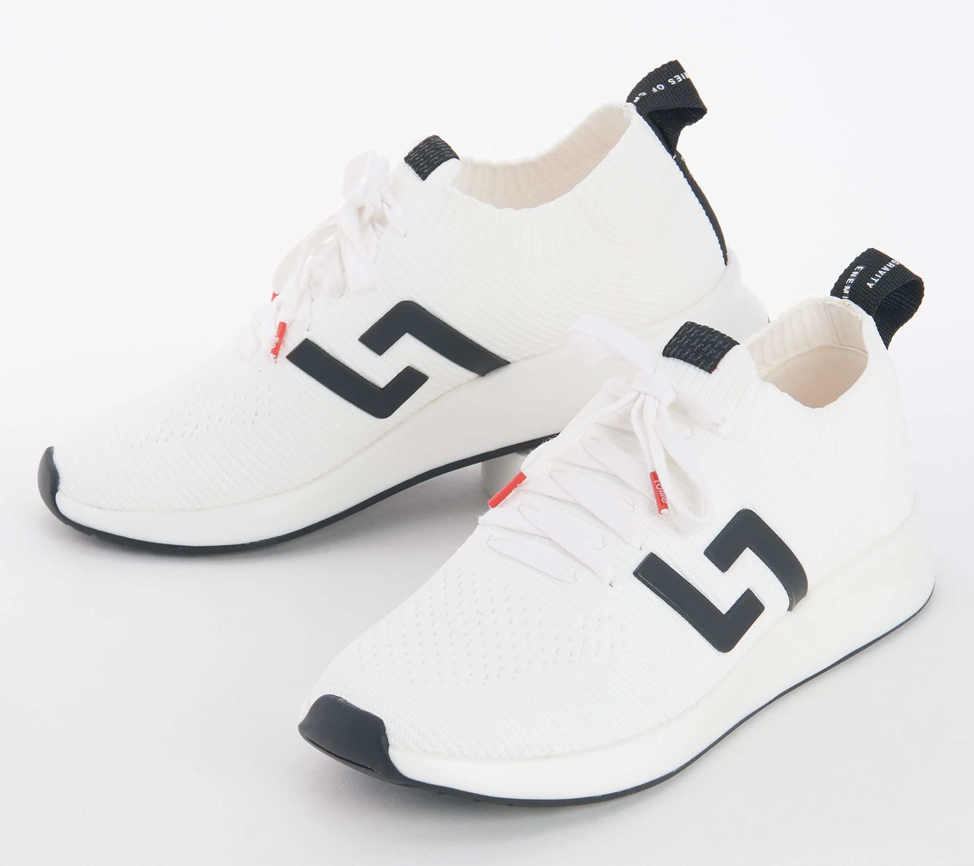Rollie Knit Lace-Up Sneakers - Bolt