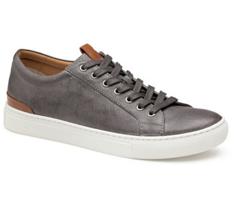 Johnston & Murphy Banks Gray Leather Sneaker - A547579