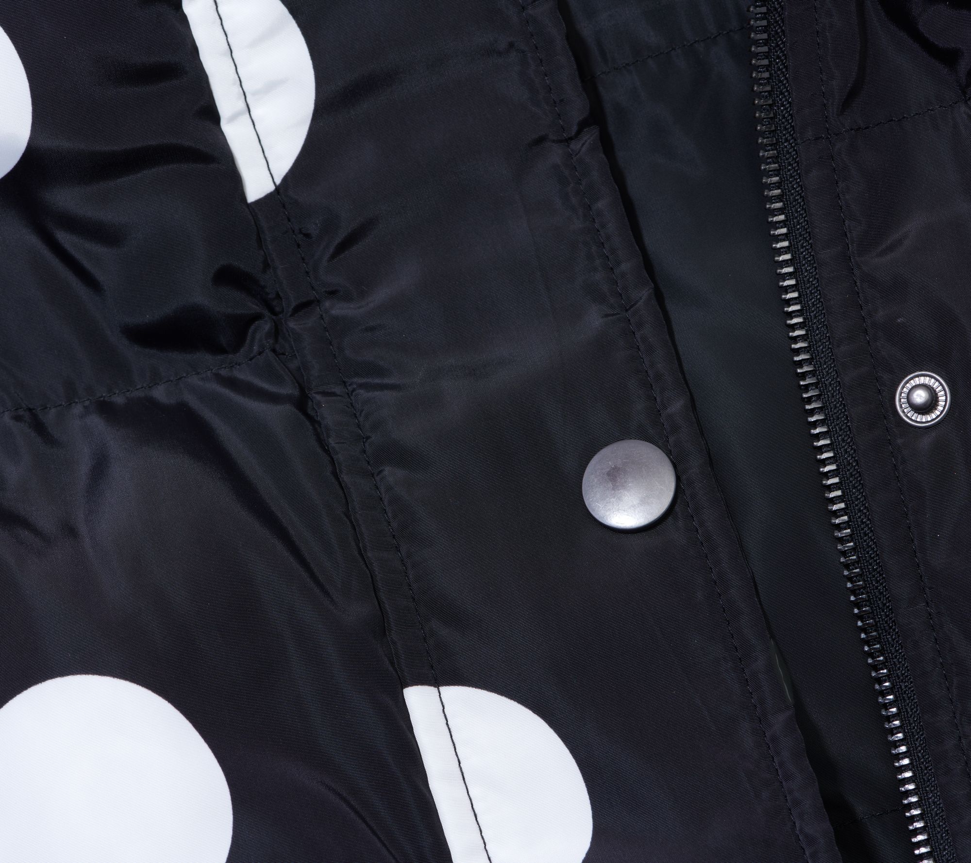 "As Is" Studio Park x Shawn Killinger Polka Dot Hooded Long Puffer Vest