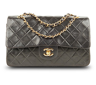 chanel double flap small black