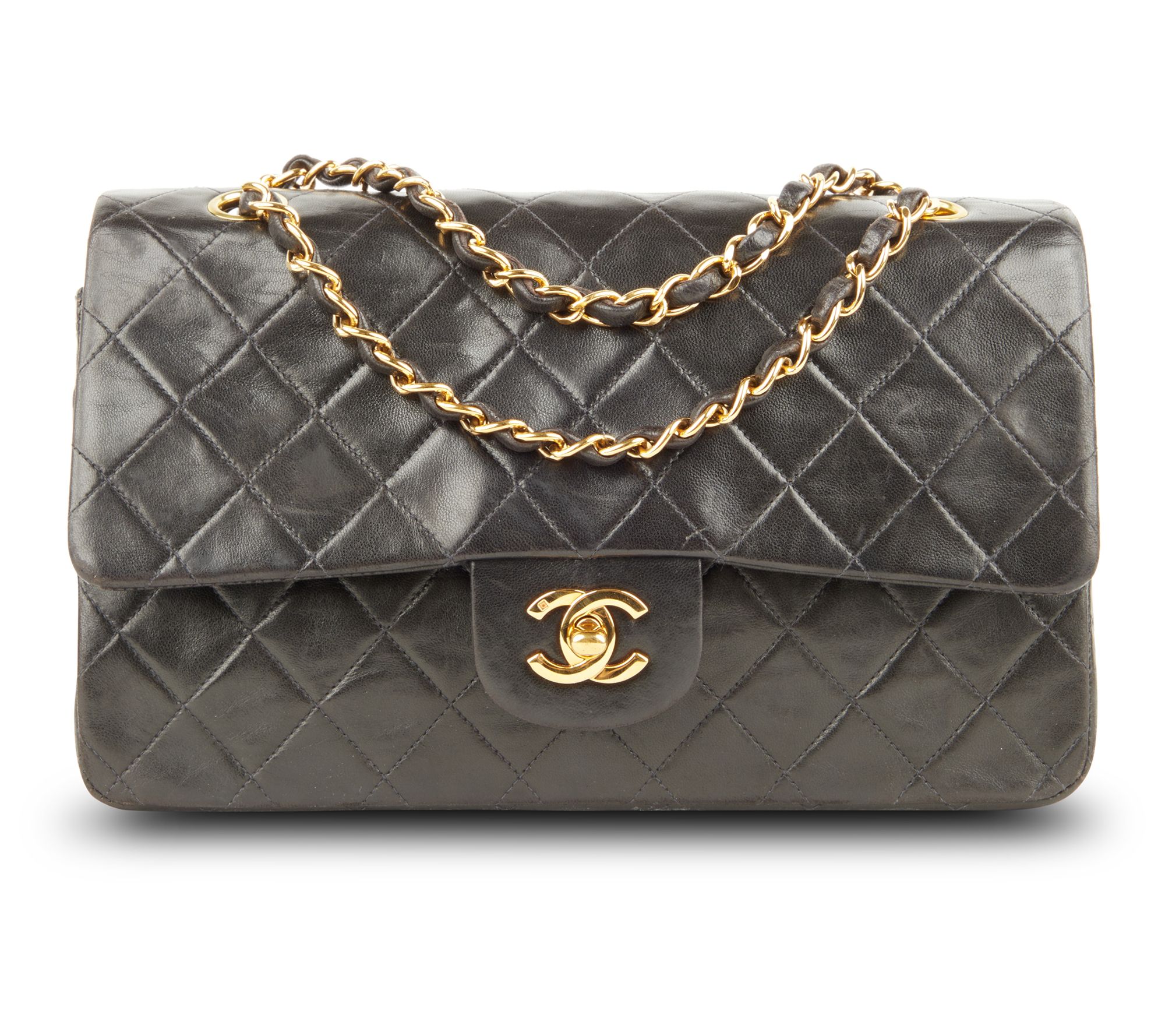 Pre-Owned Chanel Classic Small Double Flap GHWLambskin Medium