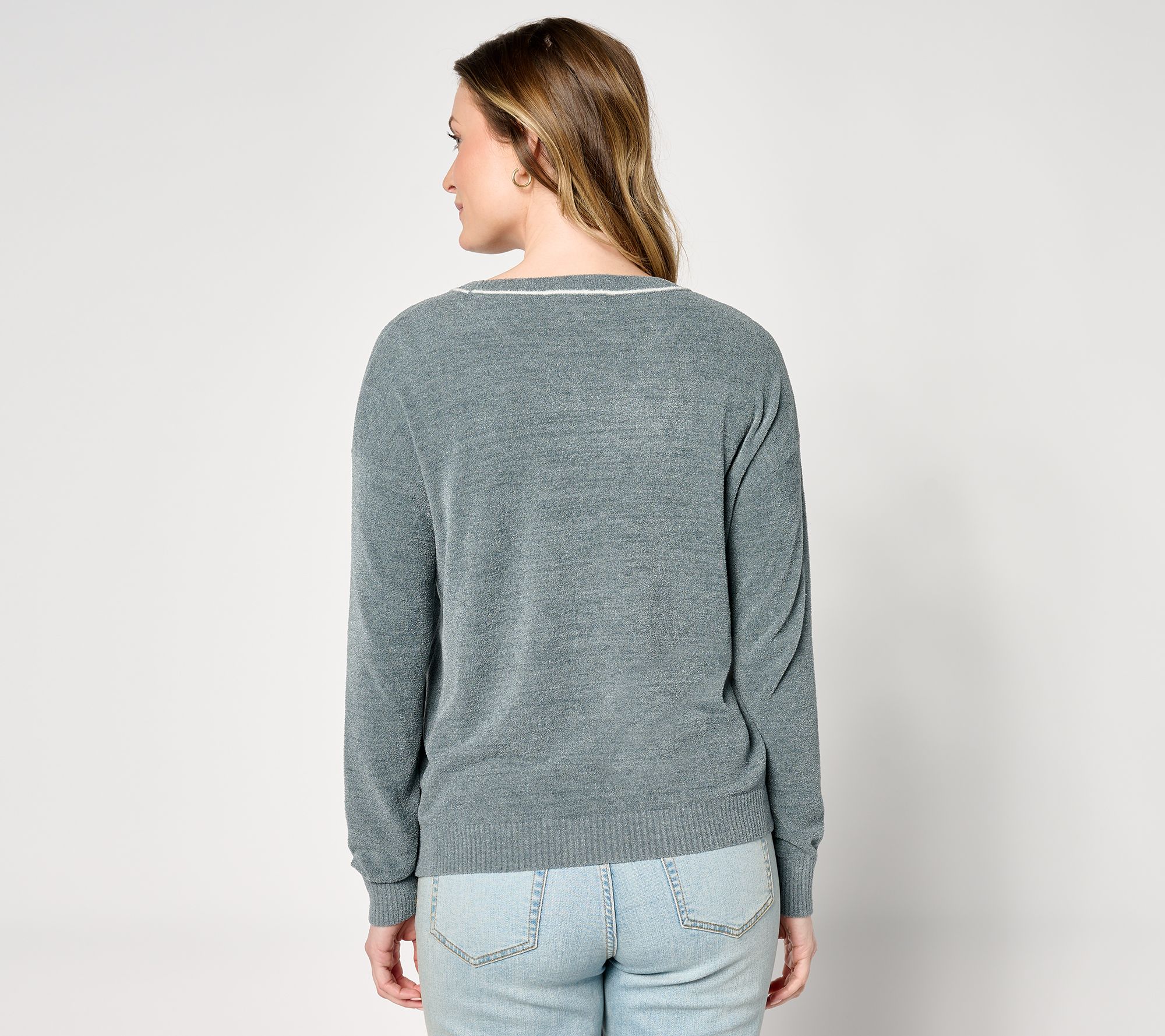 Barefoot Dreams CozyChic Ultra Lite Piped Neck Pullover