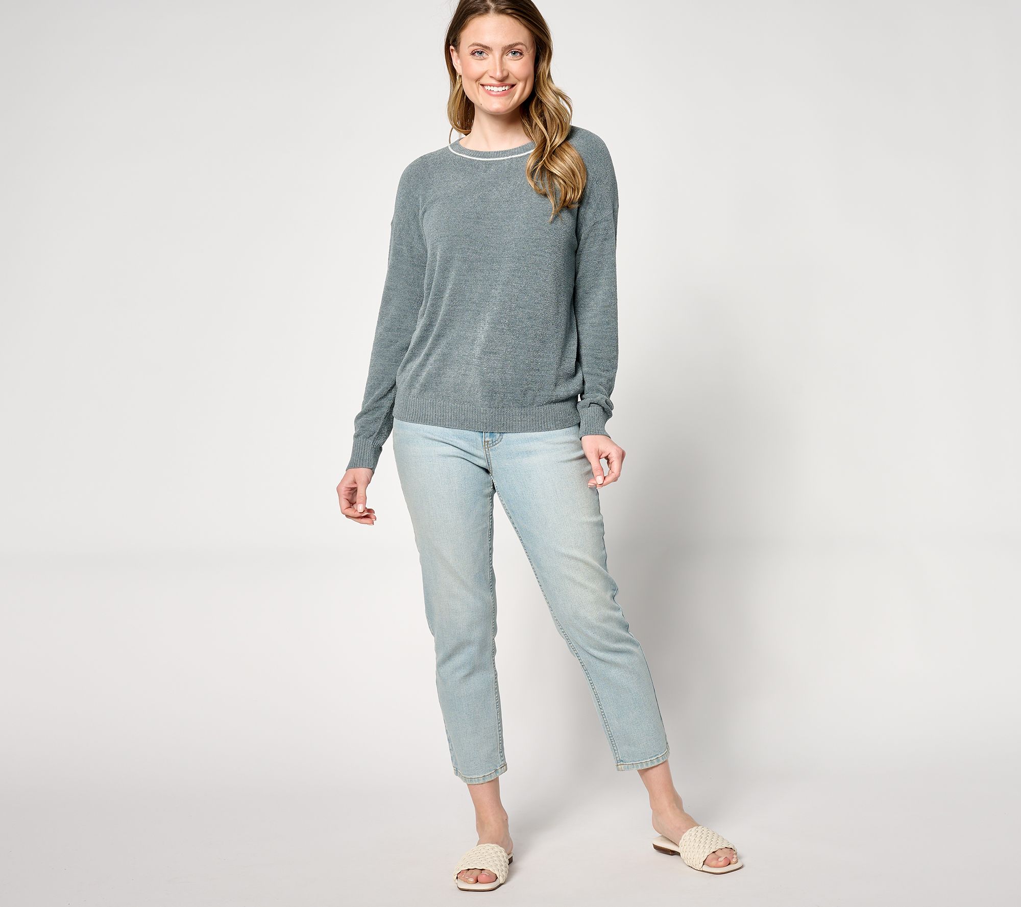 Barefoot Dreams CozyChic Ultra Lite Piped Neck Pullover