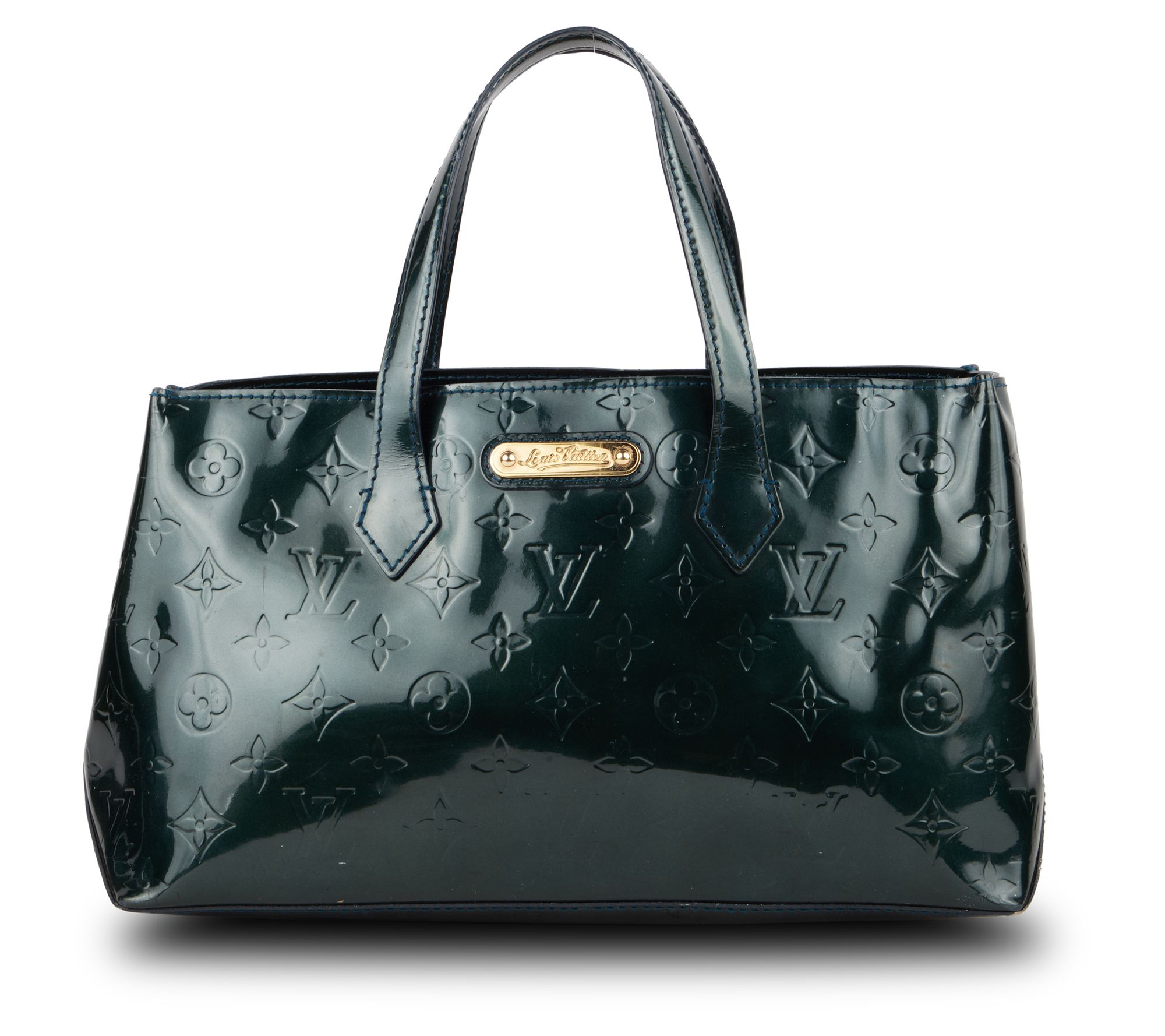 Pre-Owned Louis Vuitton Wilshire Monogram Vernis PM Green