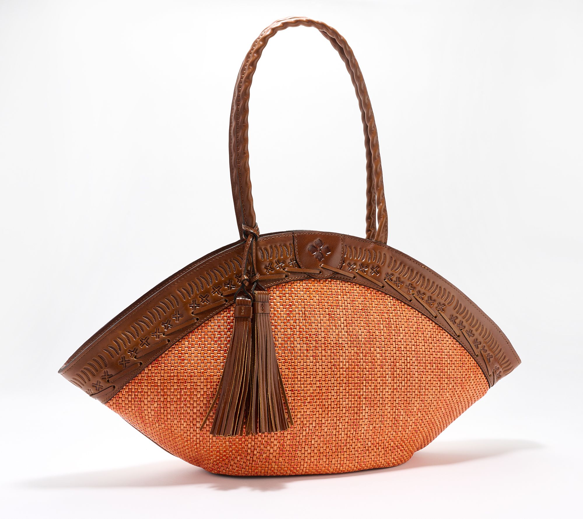 Patricia Nash ribbons and online raffia collection Mellini dome satchel