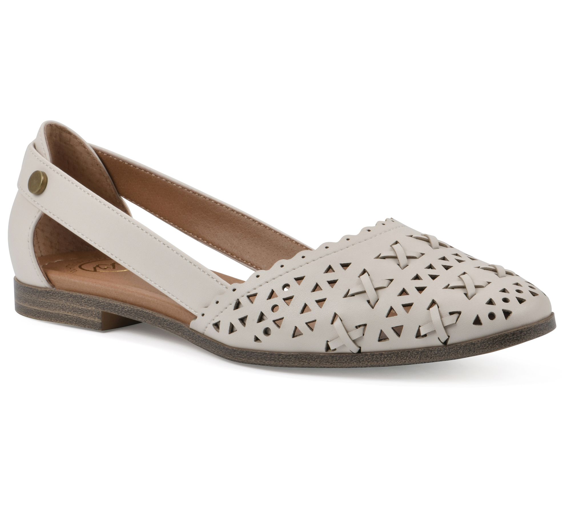 White Mountain Pointed-Toe Flat - Nobler - QVC.com