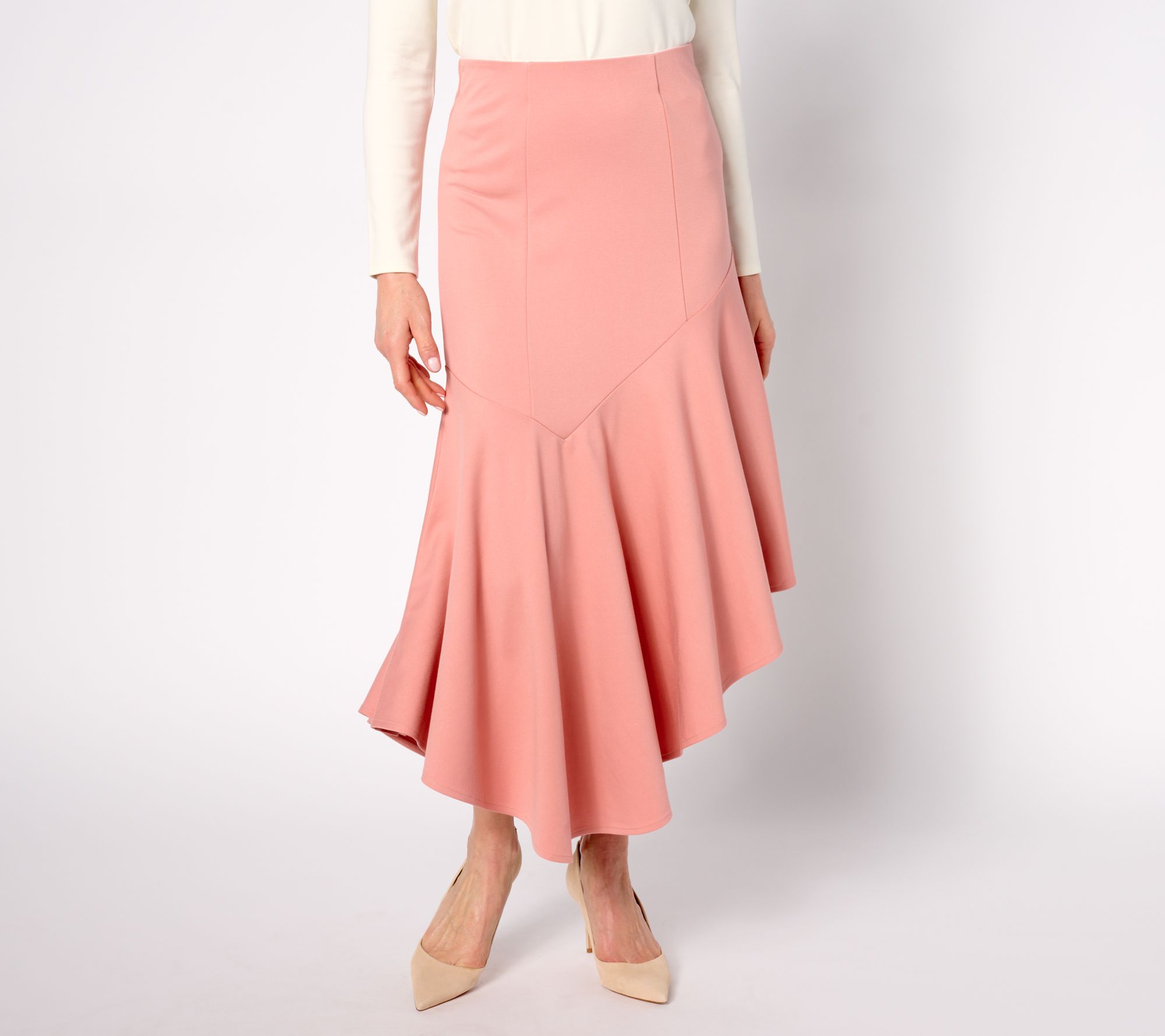 "As Is" BEAUTIFUL by Lawrence Zarian Petite Silky Ponte Skirt